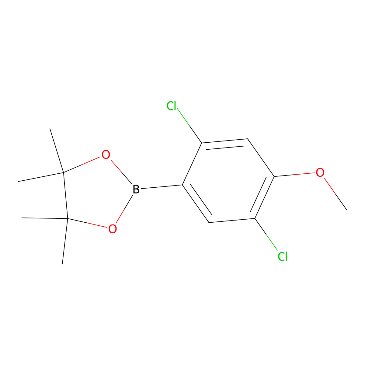 2-(2,5-Dichloro-4-methoxyphenyl)-4,4,5,5-tetramethyl-1,3,2-dioxaborolane molecular structure, CAS 2246562-48-9