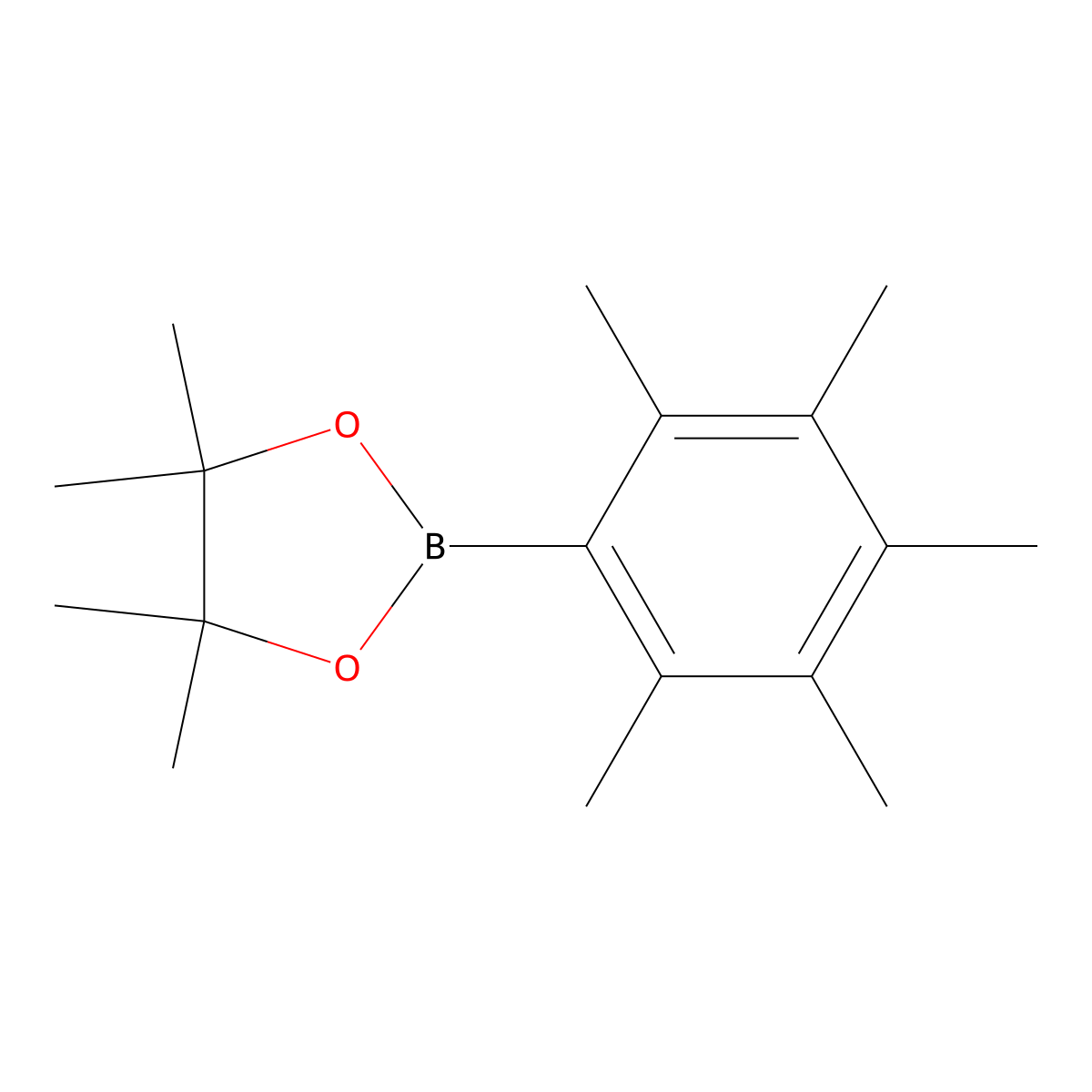 4,4,5,5-Tetramethyl-2-(2,3,4,5,6-pentamethylphenyl)-1,3,2-dioxaborolane molecular structure, CAS 2246562-50-3