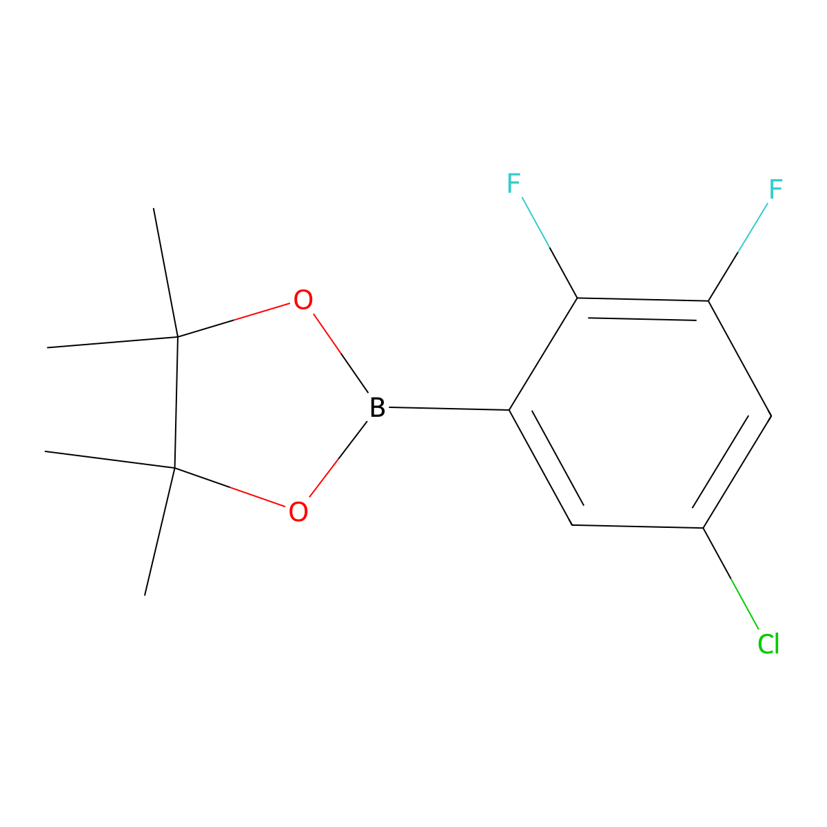 5-Chloro-2,3-difluorophenylboronic acid pinacol ester molecular structure, CAS 2246586-13-8