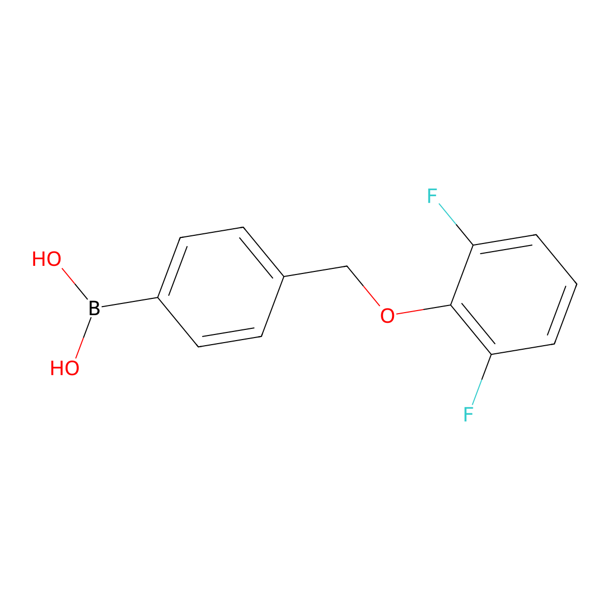 (4-((2,6-Difluorophenoxy)methyl)phenyl)boronic acid molecular structure, CAS 2246589-64-8