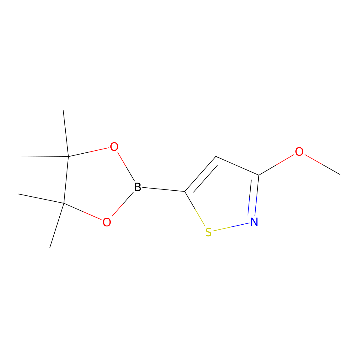 3-Methoxy-5-(tetramethyl-1,3,2-dioxaborolan-2-yl)-1,2-thiazole molecular structure, CAS 2246590-73-6