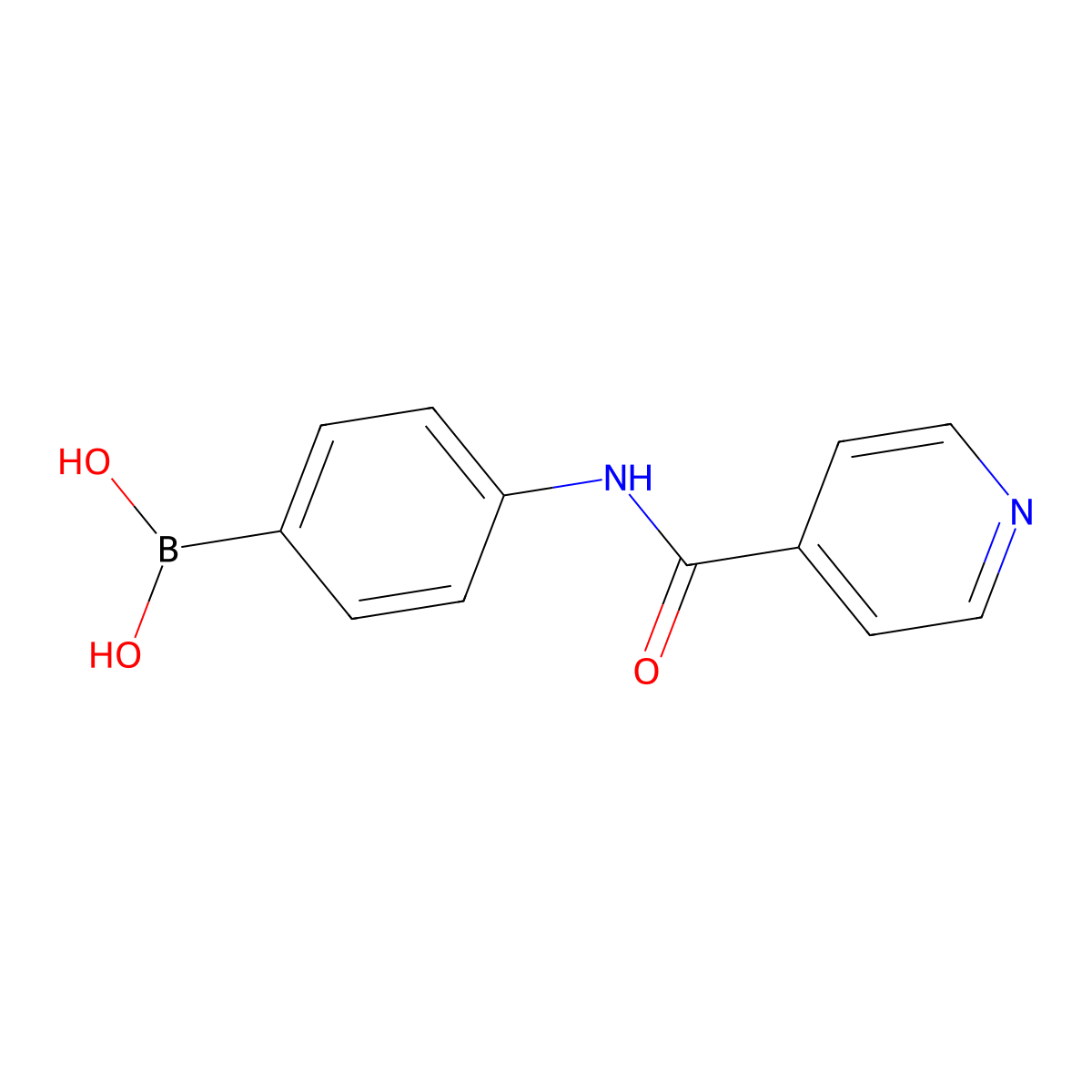 (4-(Isonicotinamido)phenyl)boronic acid molecular structure, CAS 2246591-15-9