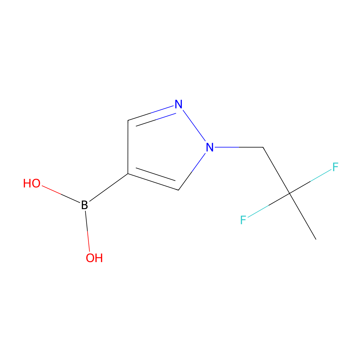 1-(2,2-Difluoropropyl)pyrazole-4-boronic Acid molecular structure, CAS 2246592-27-6