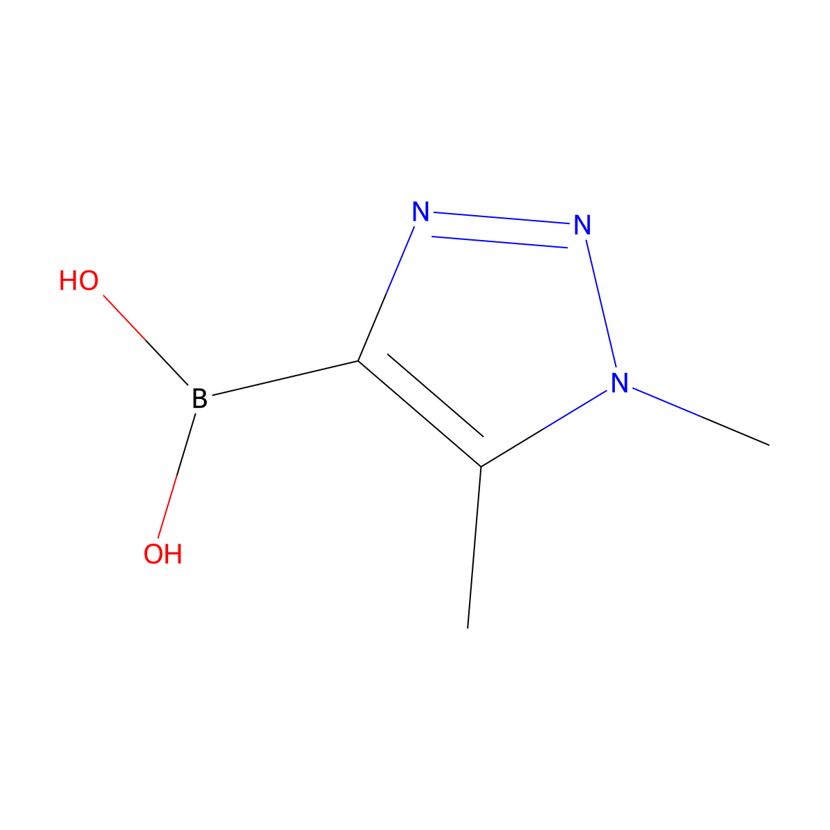 (dimethyl-1H-1,2,3-triazol-4-yl)boronic acid molecular structure, CAS 2246592-85-6