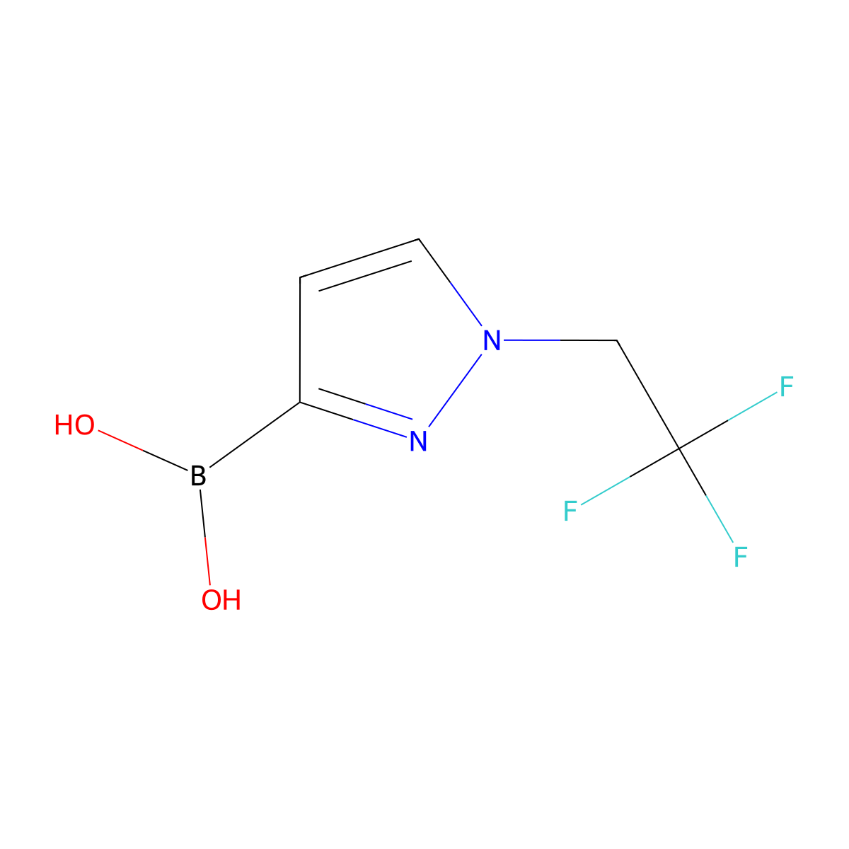 1-(2,2,2-Trifluoroethyl)pyrazole-3-boronic Acid molecular structure, CAS 2246598-55-8