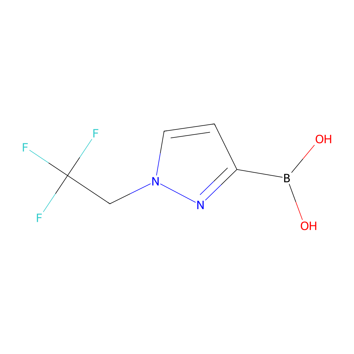 1-(2,2,2-Trifluoroethyl)pyrazole-3-boronic Acid molecular structure, CAS 2246598-55-8