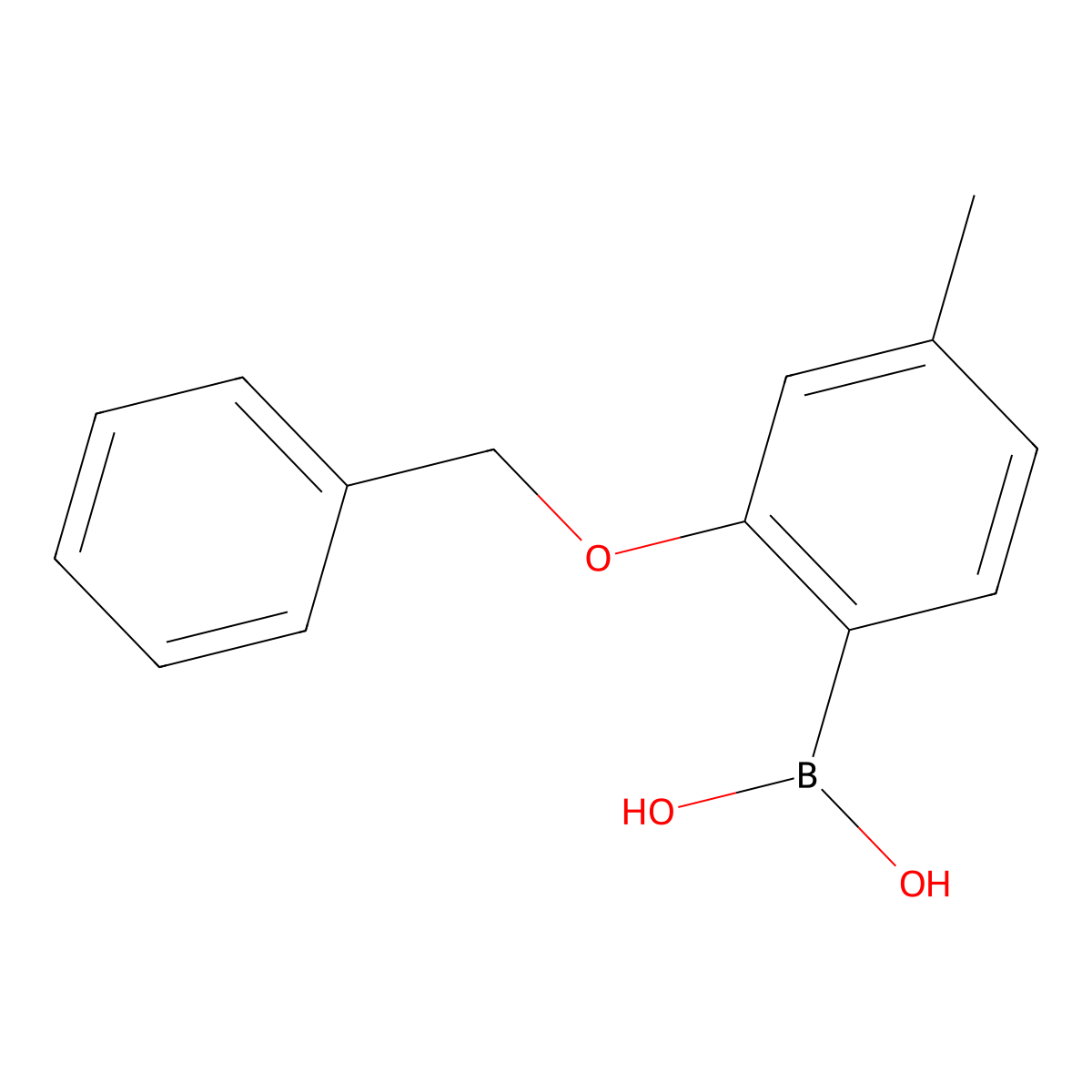 2-(Benzyloxy)-4-methylphenylboronic acid molecular structure, CAS 2246603-30-3