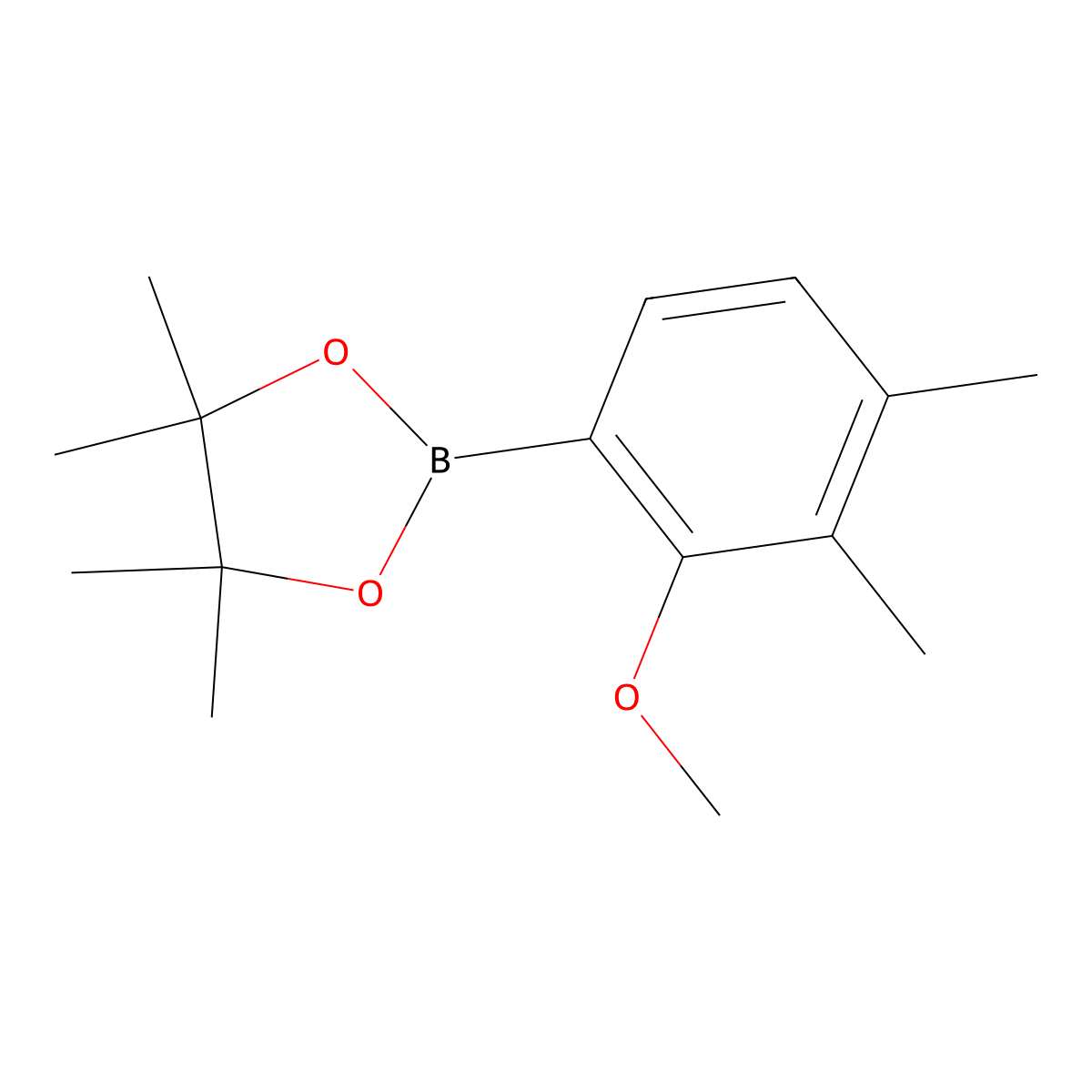 2-(2-Methoxy-3,4-dimethylphenyl)-4,4,5,5-tetramethyl-1,3,2-dioxaborolane molecular structure, CAS 2246605-69-4