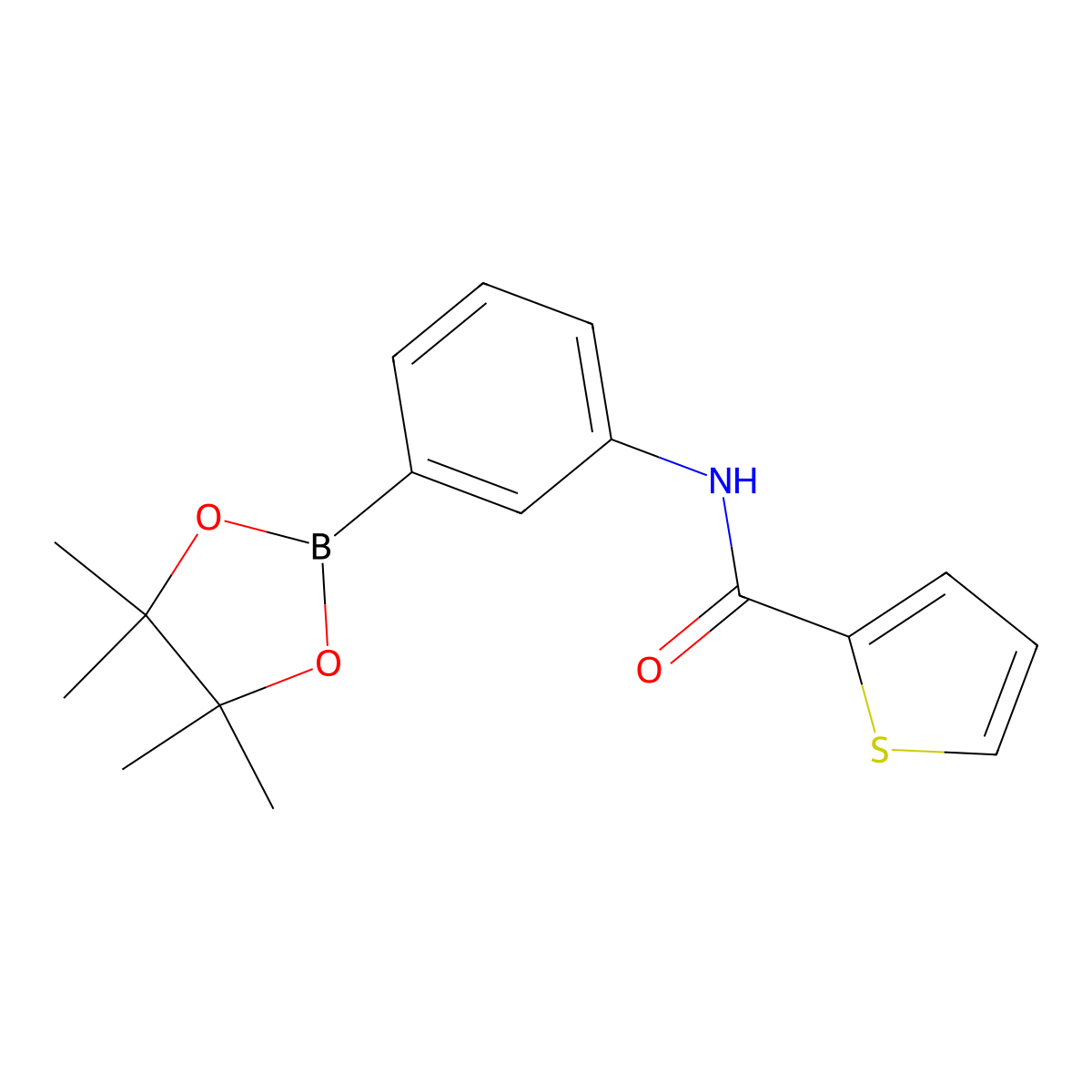 N-[3-(4,4,5,5-Tetramethyl-1,3,2-dioxaborolan-2-yl)phenyl]-2-thiophenecarboxamide molecular structure, CAS 2246613-31-8