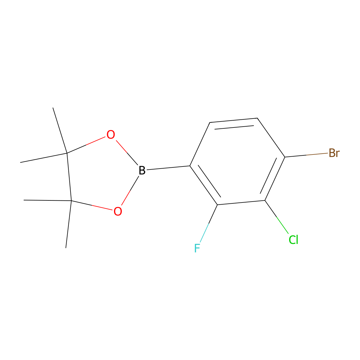 4-Bromo-3-chloro-2-fluorophenylboronic acid pinacol ester molecular structure, CAS 2246613-77-2