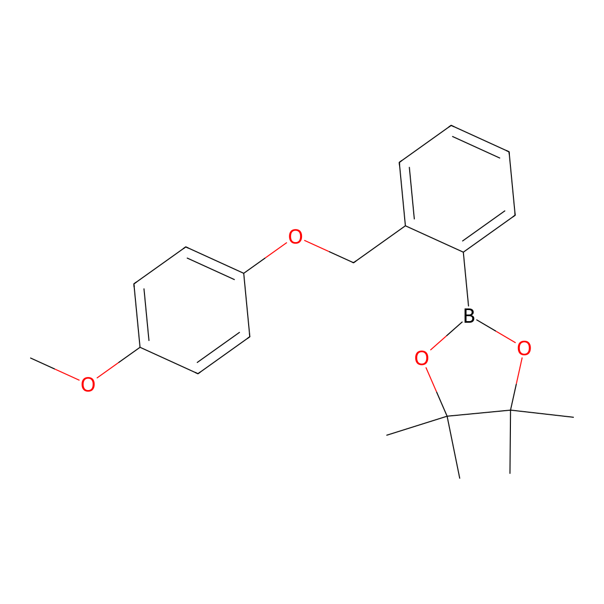2-(2-((4-Methoxyphenoxy)methyl)phenyl)-4,4,5,5-tetramethyl-1,3,2-dioxaborolane molecular structure, CAS 2246614-75-3