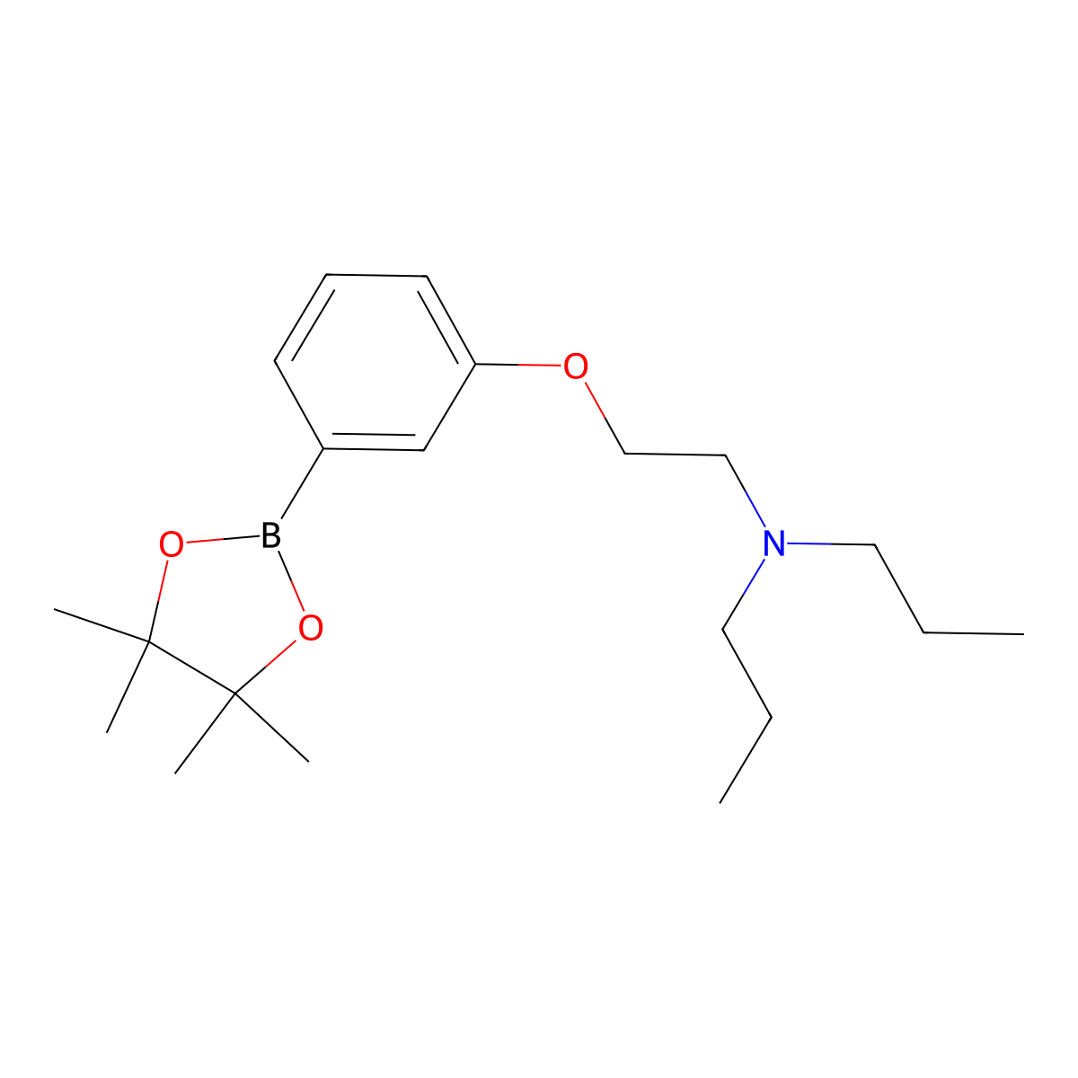 Dipropyl({2-[3-(tetramethyl-1,3,2-dioxaborolan-2-yl)phenoxy]ethyl})amine molecular structure, CAS 2246616-31-7