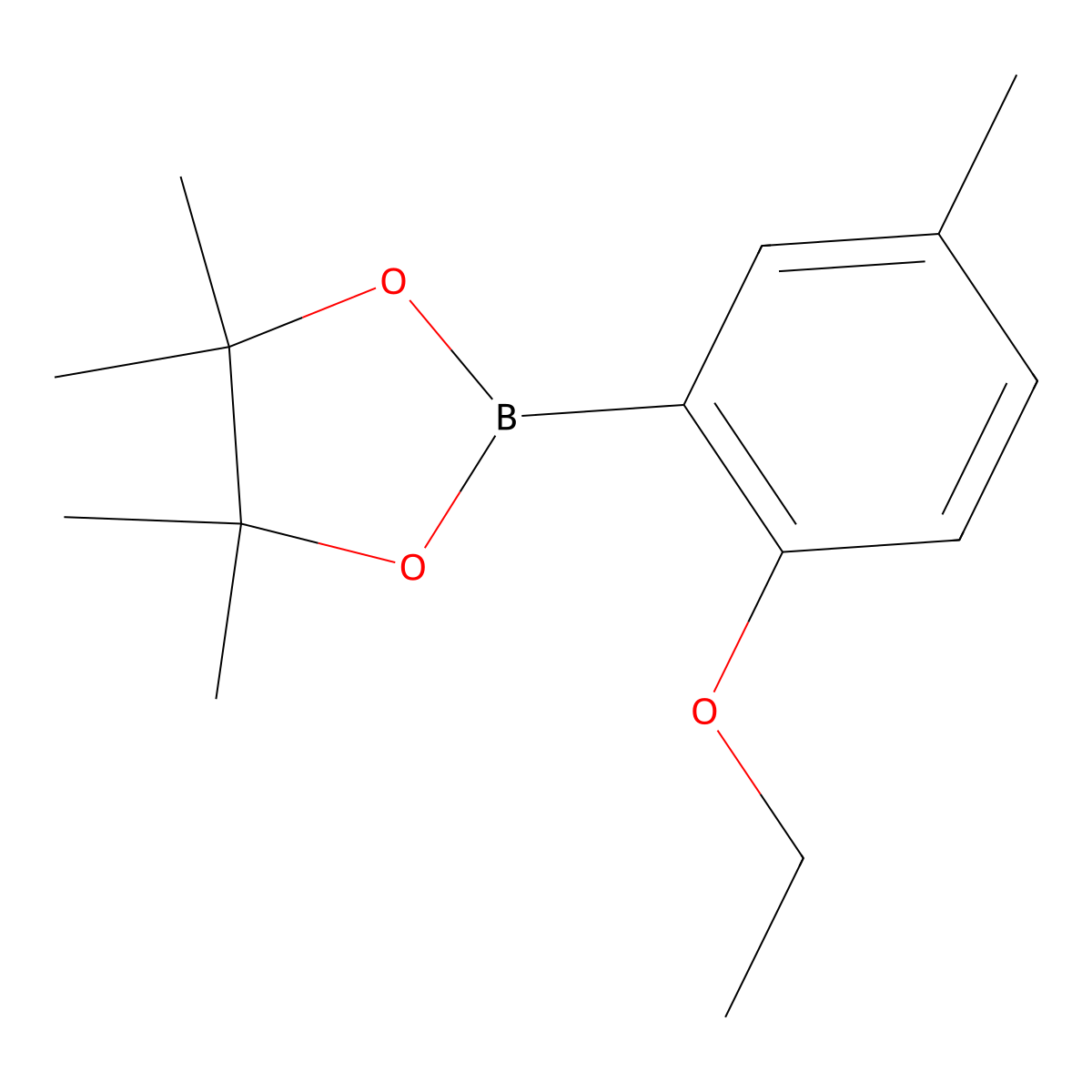 2-(2-Ethoxy-5-methylphenyl)-4,4,5,5-tetramethyl-1,3,2-dioxaborolane molecular structure, CAS 2246616-37-3