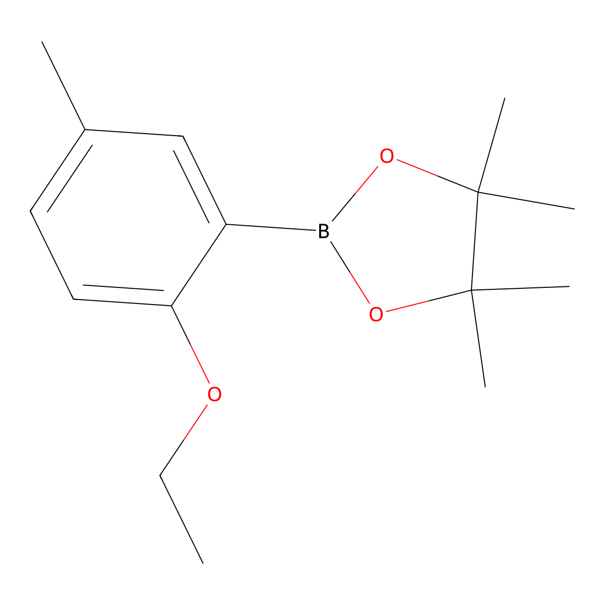 2-(2-Ethoxy-5-methylphenyl)-4,4,5,5-tetramethyl-1,3,2-dioxaborolane molecular structure, CAS 2246616-37-3