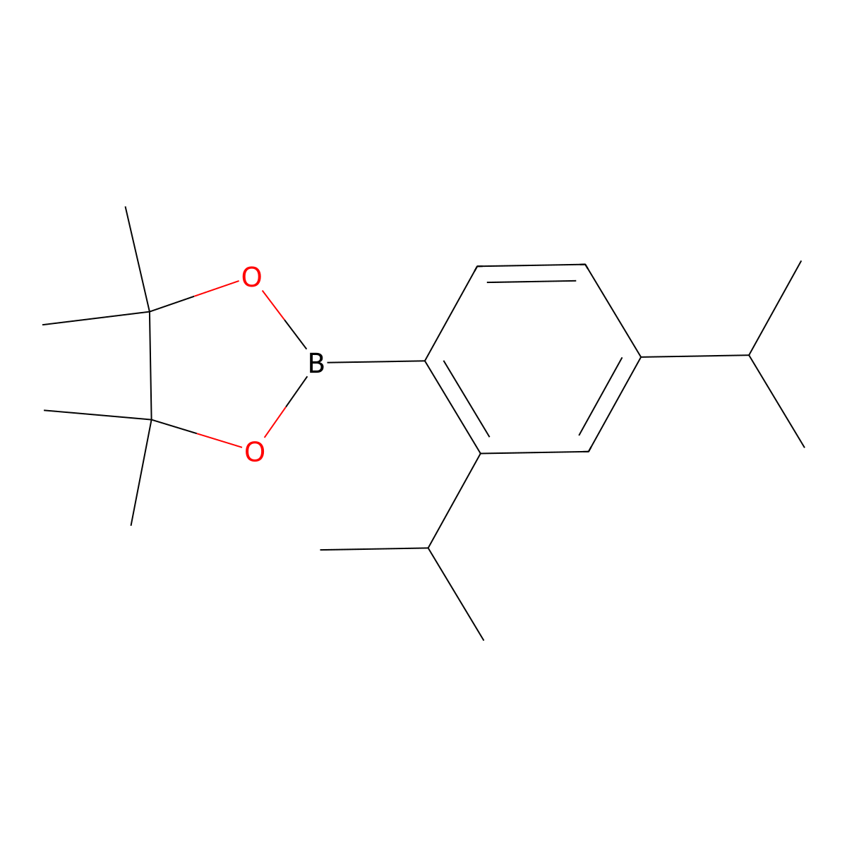 2-[2,4-Bis(propan-2-yl)phenyl]-4,4,5,5-tetramethyl-1,3,2-dioxaborolane molecular structure, CAS 2246618-40-4