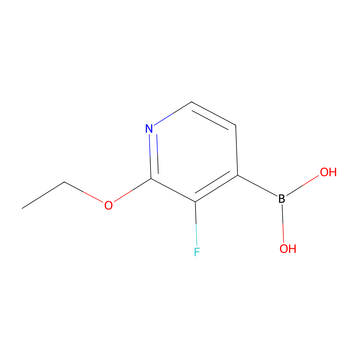 (2-Ethoxy-3-fluoropyridin-4-yl)boronic acid molecular structure, CAS 2246632-51-7
