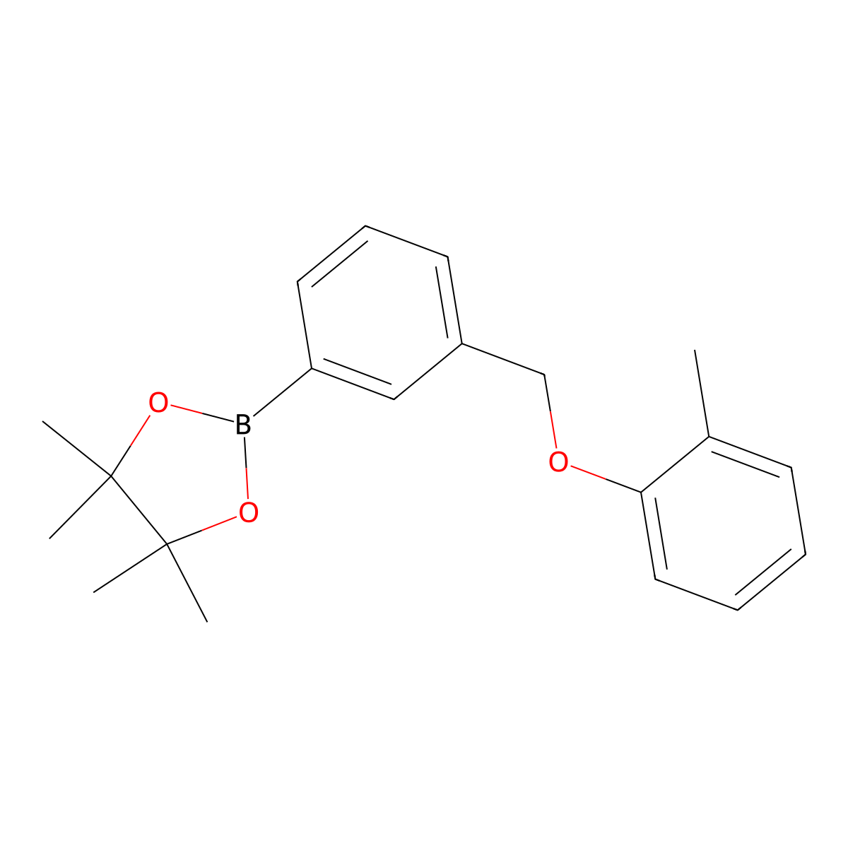 4,4,5,5-Tetramethyl-2-(3-((o-tolyloxy)methyl)phenyl)-1,3,2-dioxaborolane molecular structure, CAS 2246632-59-5