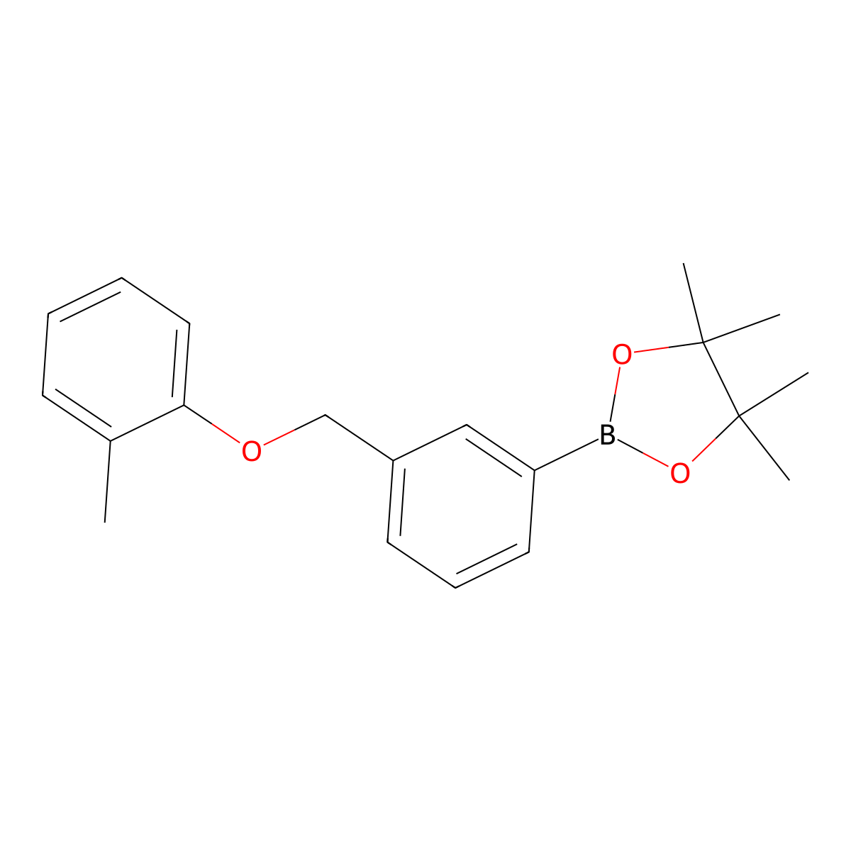 4,4,5,5-Tetramethyl-2-(3-((o-tolyloxy)methyl)phenyl)-1,3,2-dioxaborolane molecular structure, CAS 2246632-59-5