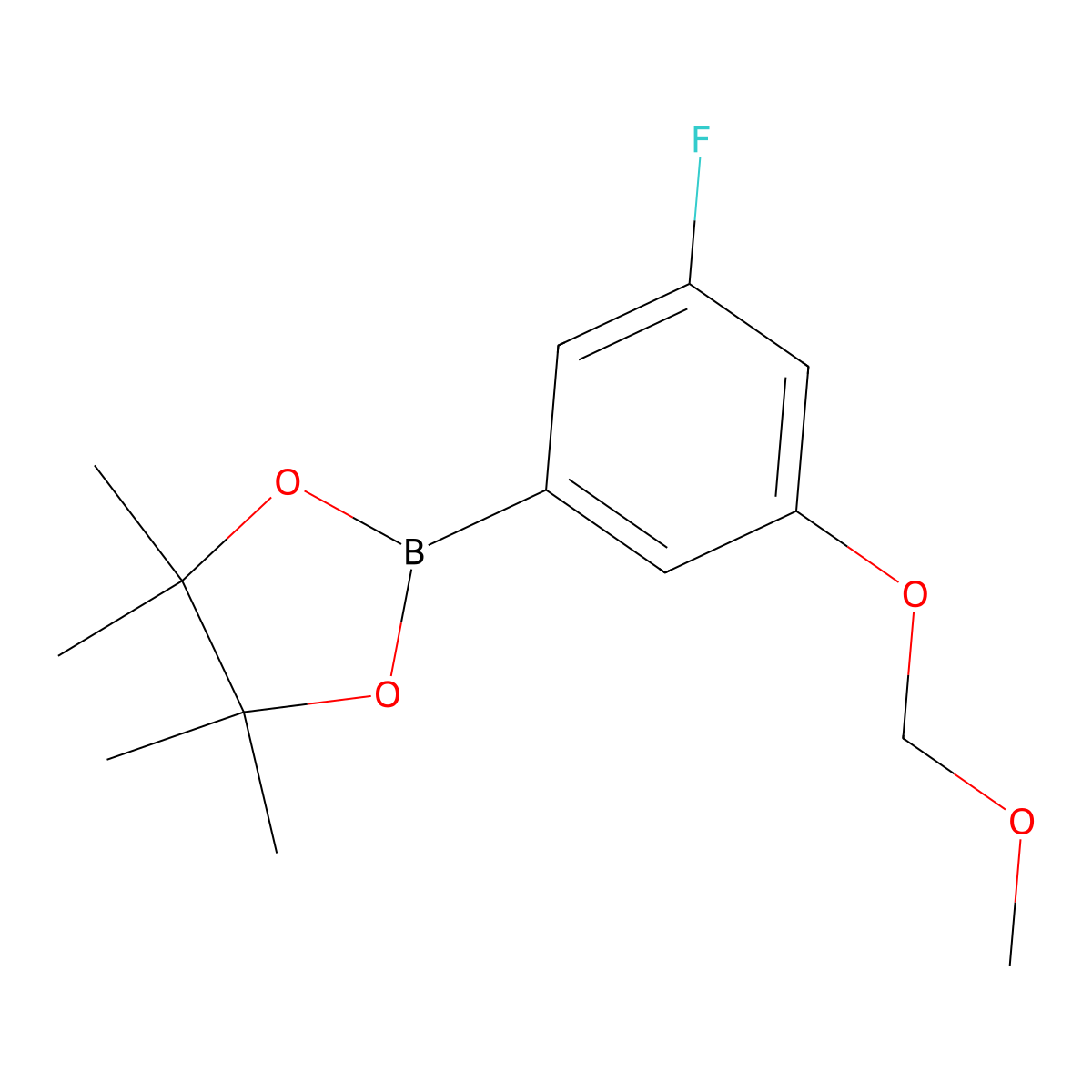 2-(3-Fluoro-5-(methoxymethoxy)phenyl)-4,4,5,5-tetramethyl-1,3,2-dioxaborolane molecular structure, CAS 2246637-58-9