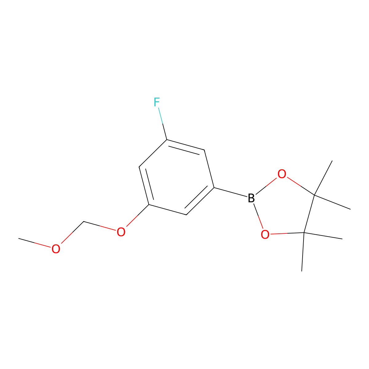 2-(3-Fluoro-5-(methoxymethoxy)phenyl)-4,4,5,5-tetramethyl-1,3,2-dioxaborolane molecular structure, CAS 2246637-58-9