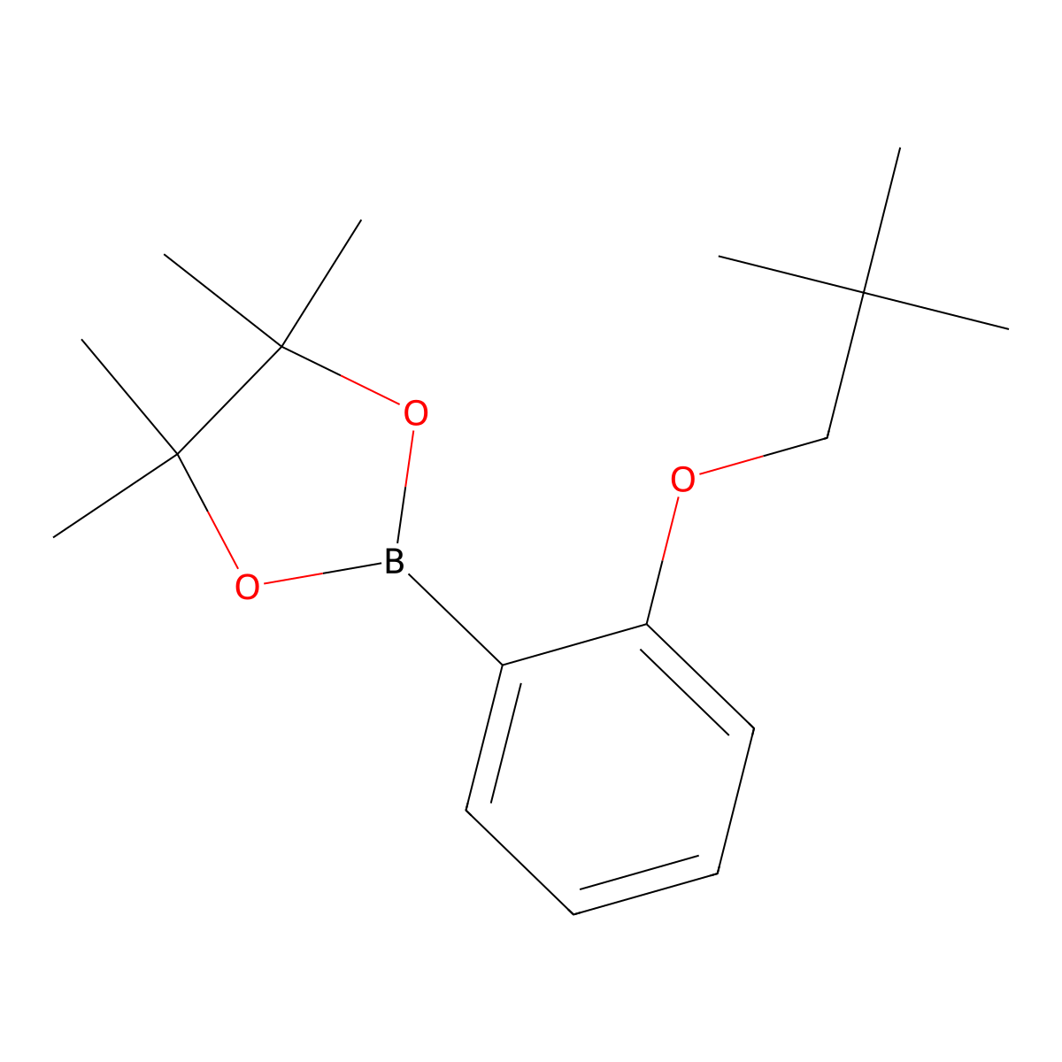 2-[2-(2,2-Dimethylpropoxy)phenyl]-4,4,5,5-tetramethyl-1,3,2-dioxaborolane molecular structure, CAS 2246644-62-0