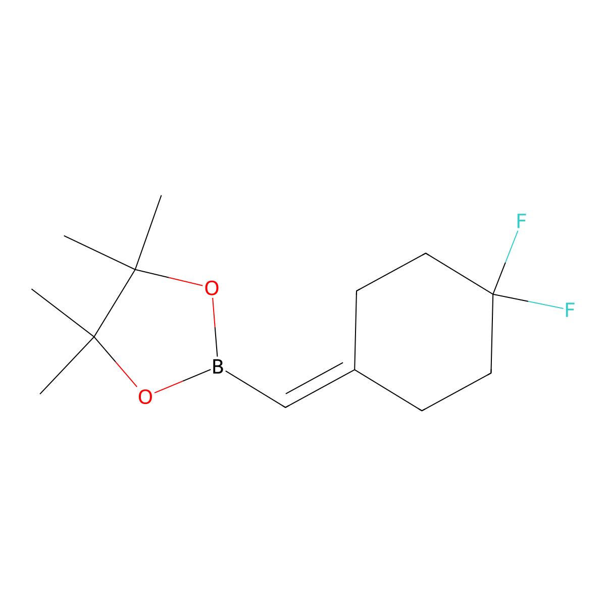 2-((4,4-Difluorocyclohexylidene)methyl)-4,4,5,5-tetramethyl-1,3,2-dioxaborolane molecular structure, CAS 2246650-11-1