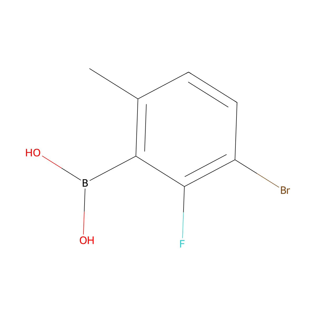 3-Bromo-2-fluoro-6-methylphenylboronic acid molecular structure, CAS 2246650-88-2
