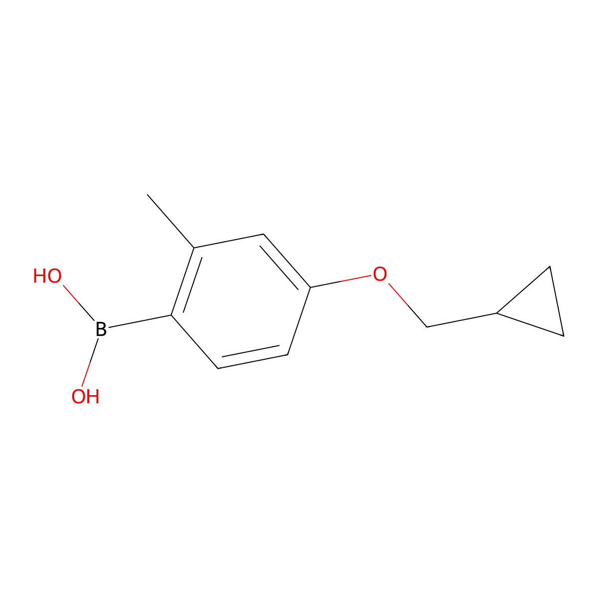 [4-(Cyclopropylmethoxy)-2-methylphenyl]boronic acid molecular structure, CAS 2246652-50-4