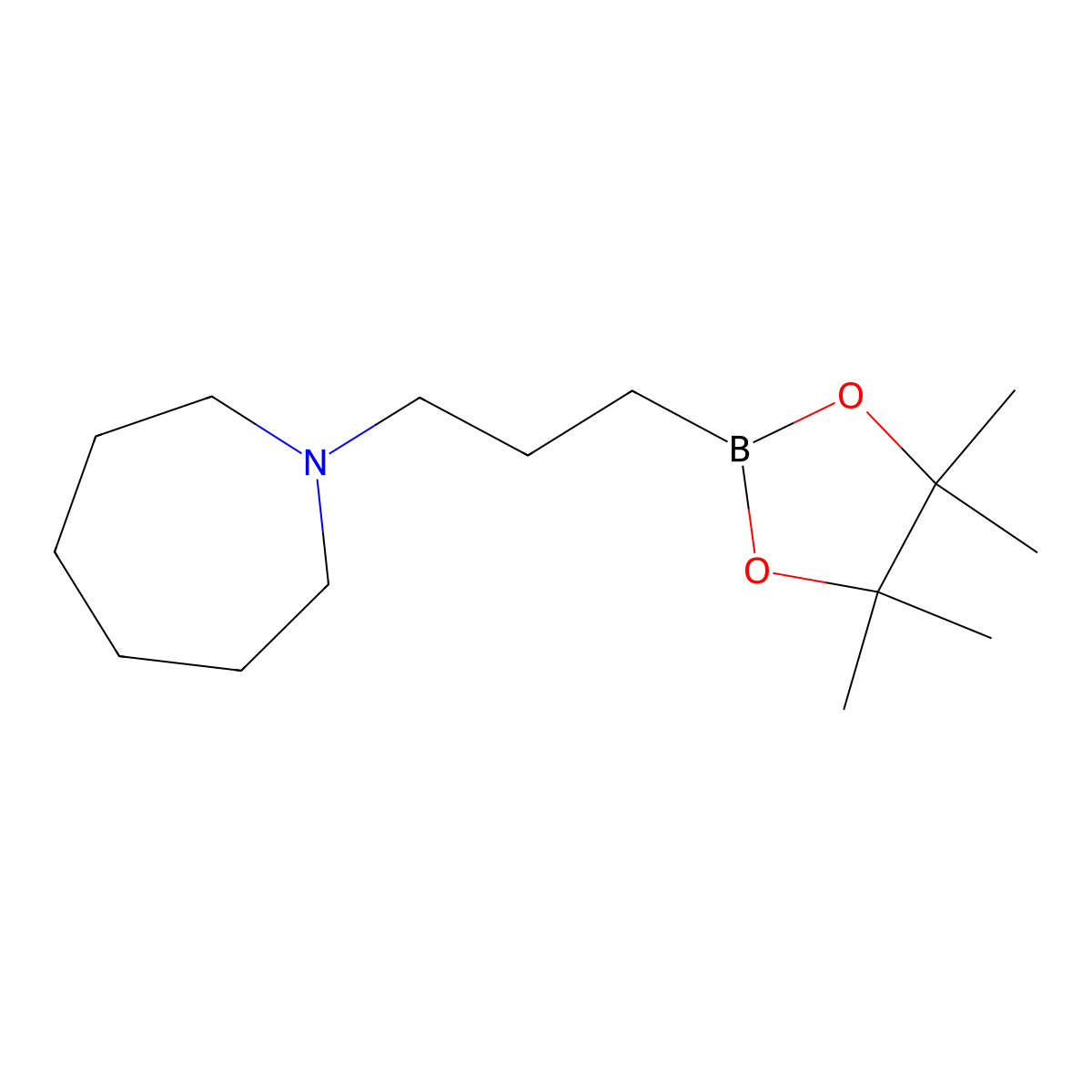 1-[3-(Tetramethyl-1,3,2-dioxaborolan-2-yl)propyl]azepane molecular structure, CAS 2246652-60-6