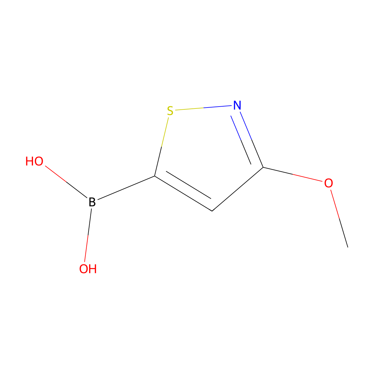(3-Methoxy-1,2-thiazol-5-yl)boronic acid molecular structure, CAS 2246660-91-1