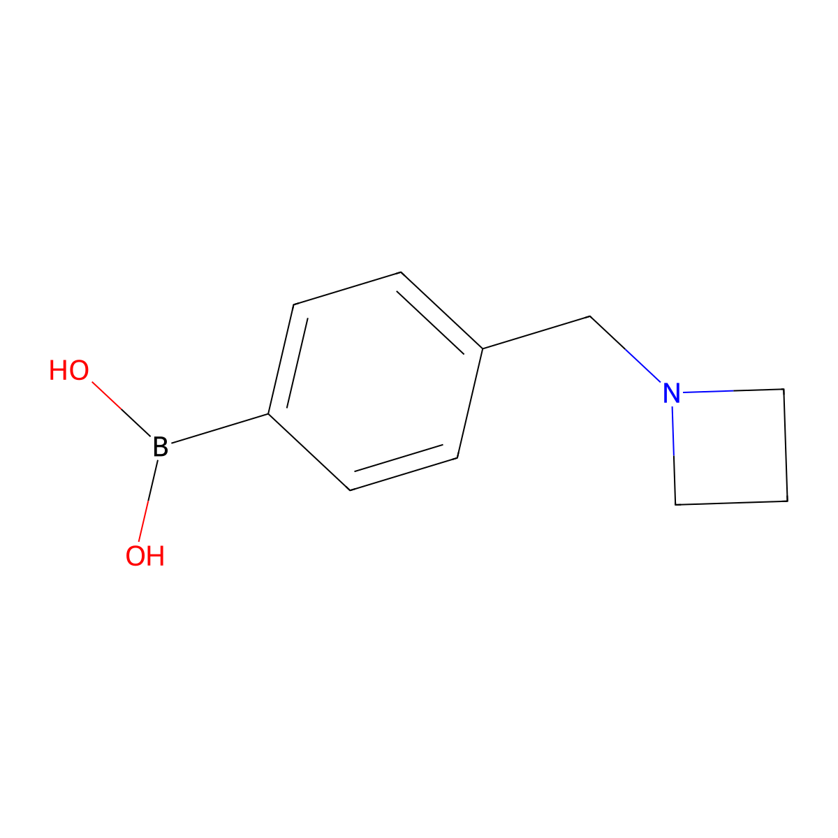 4-[(1-Azetidinyl)methyl]phenylboronic Acid molecular structure, CAS 2246662-21-3