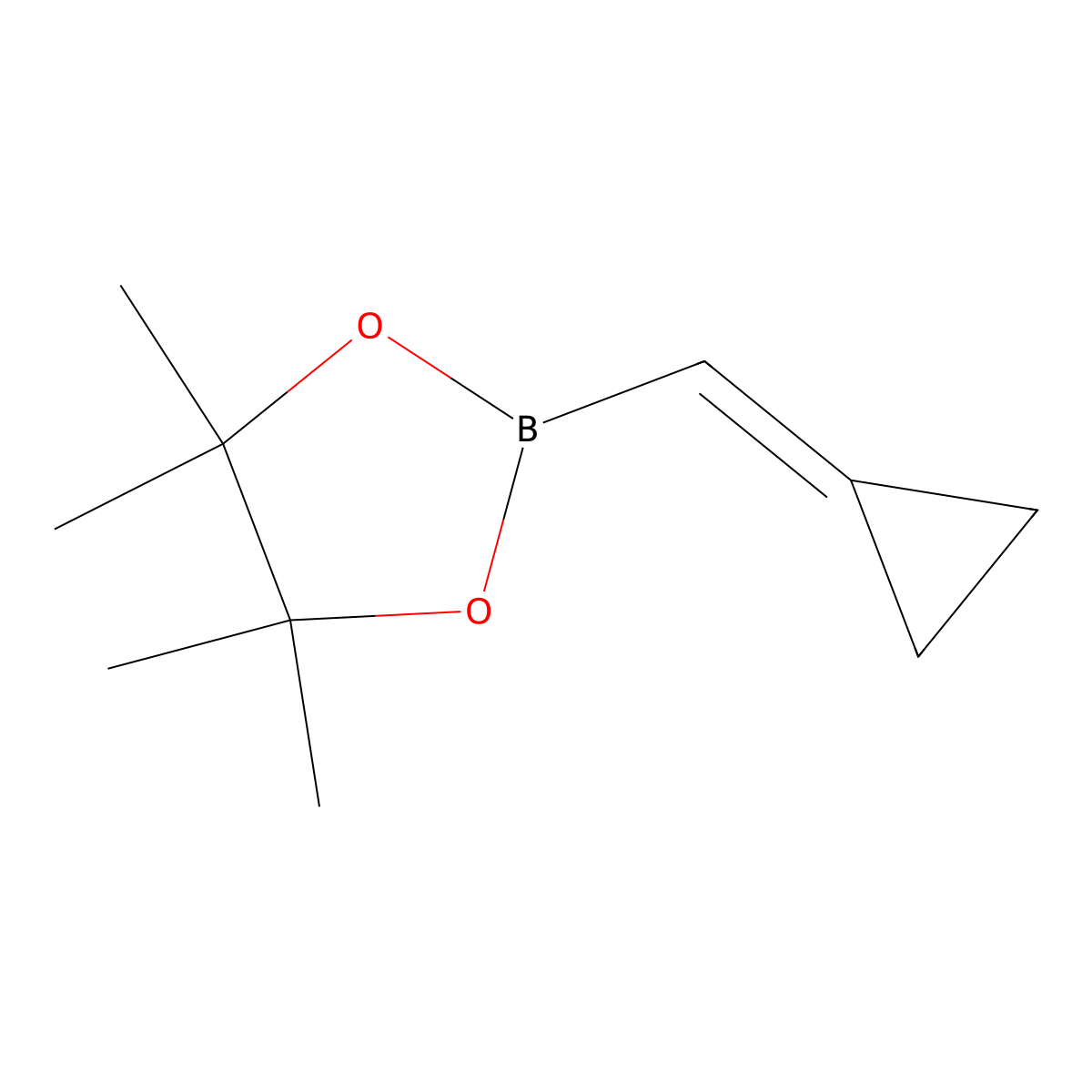 2-(Cyclopropylidenemethyl)-4,4,5,5-tetramethyl-1,3,2-dioxaborolane molecular structure, CAS 2246663-57-8