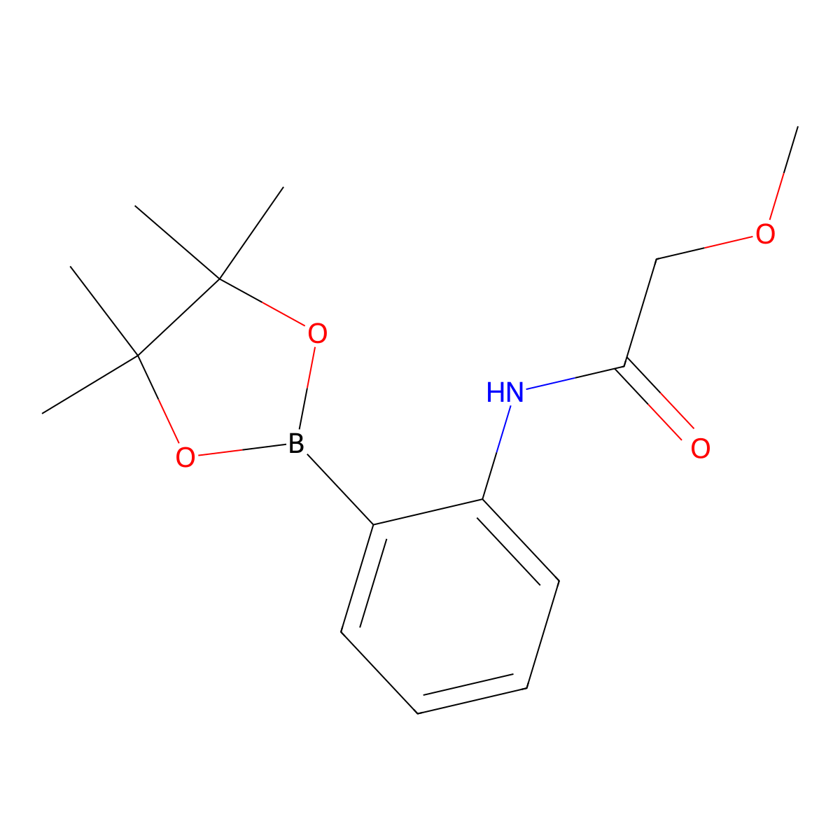 2-methoxy-N-[2-(tetramethyl-1,3,2-dioxaborolan-2-yl)phenyl]acetamide molecular structure, CAS 2246664-51-5