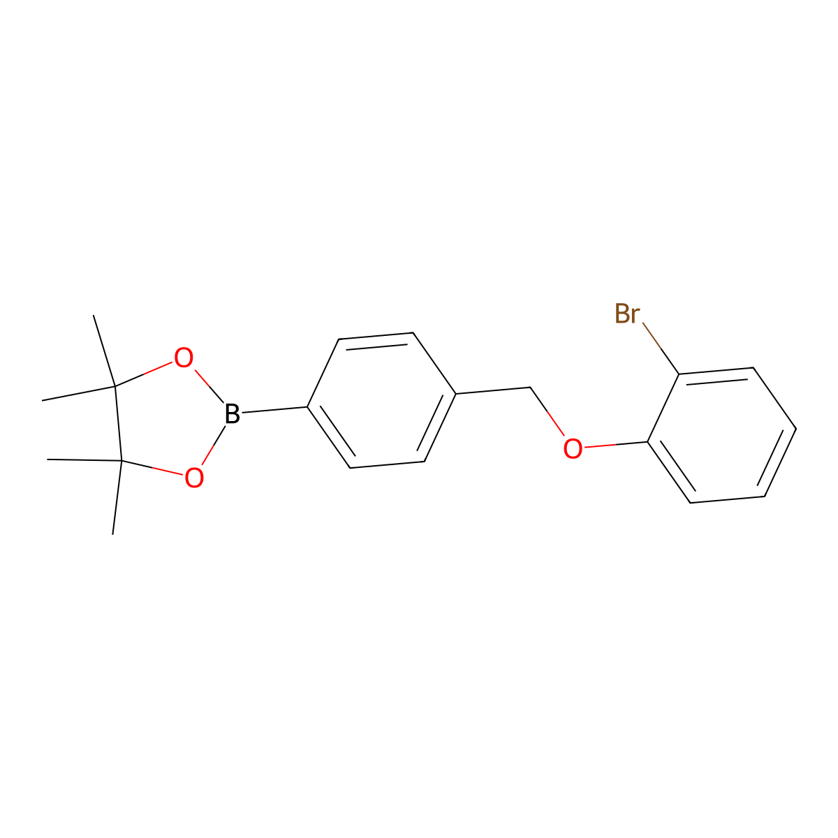 2-(4-((2-Bromophenoxy)methyl)phenyl)-4,4,5,5-tetramethyl-1,3,2-dioxaborolane molecular structure, CAS 2246676-65-1