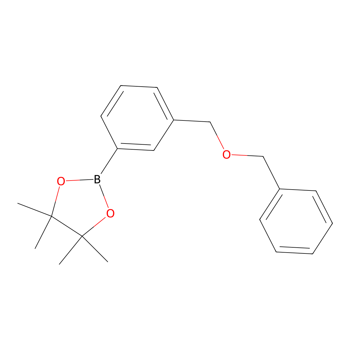 4,4,5,5-Tetramethyl-2-[3-[(phenylmethoxy)methyl]phenyl]-1,3,2-dioxaborolane molecular structure, CAS 2246677-48-3