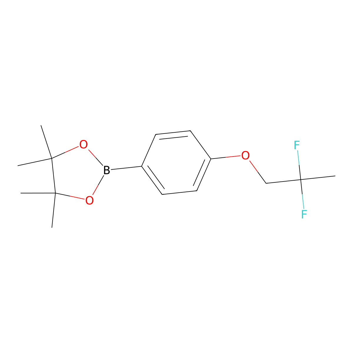2-[4-(2,2-Difluoro-propoxy)-phenyl]-4,4,5,5-tetramethyl-[1,3,2]dioxaborolane molecular structure, CAS 2246678-87-3