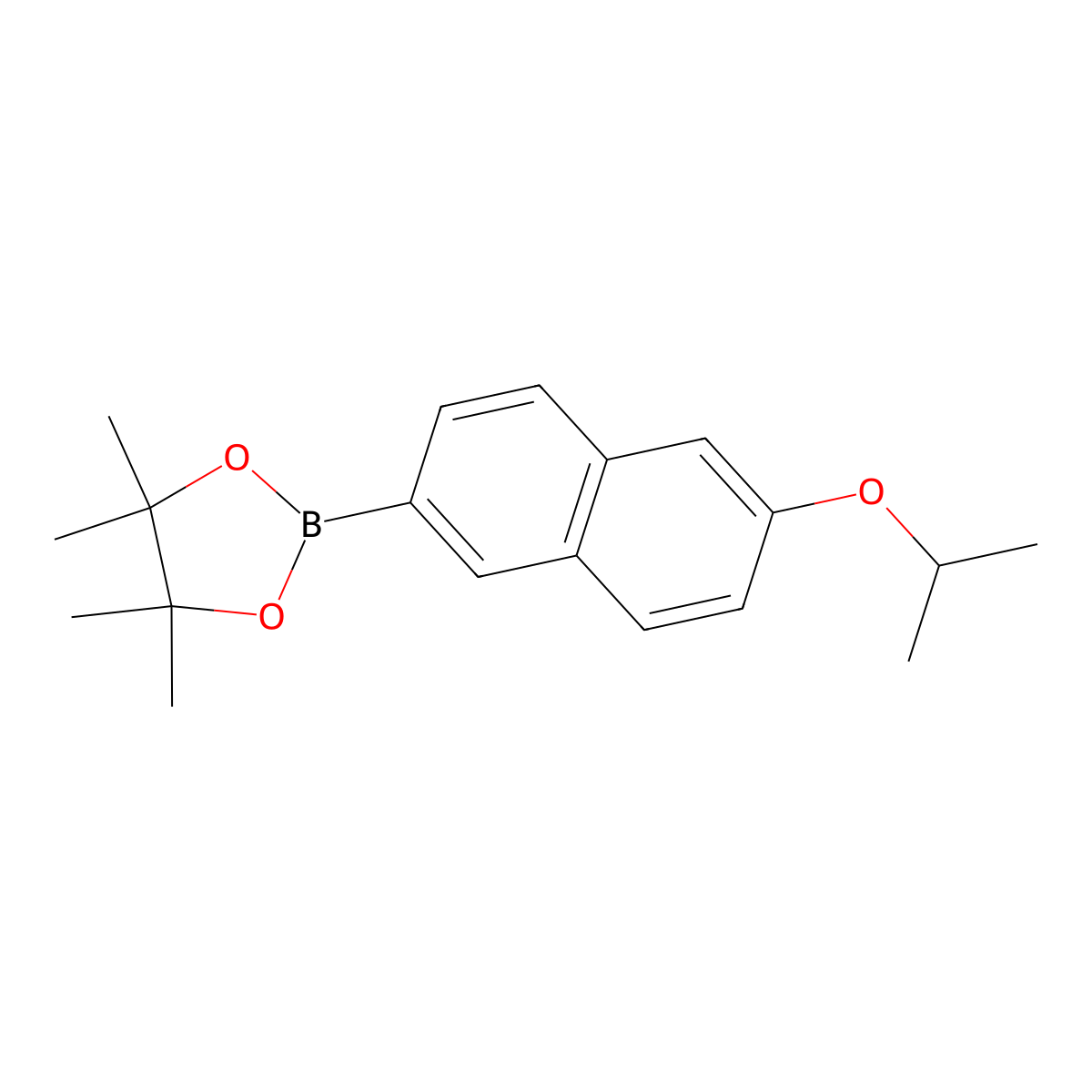 2-(6-Isopropoxynaphthalen-2-yl)-4,4,5,5-tetramethyl-1,3,2-dioxaborolane molecular structure, CAS 2246680-29-3