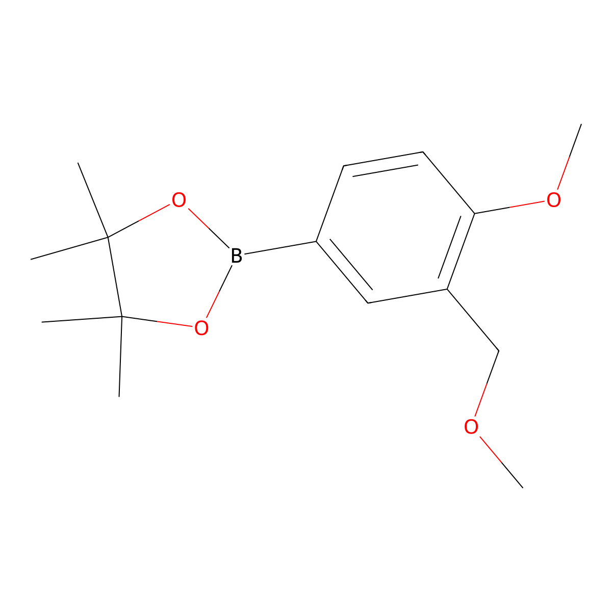 2-[4-Methoxy-3-(methoxymethyl)phenyl]-4,4,5,5-tetramethyl-1,3,2-dioxaborolane molecular structure, CAS 2246680-41-9