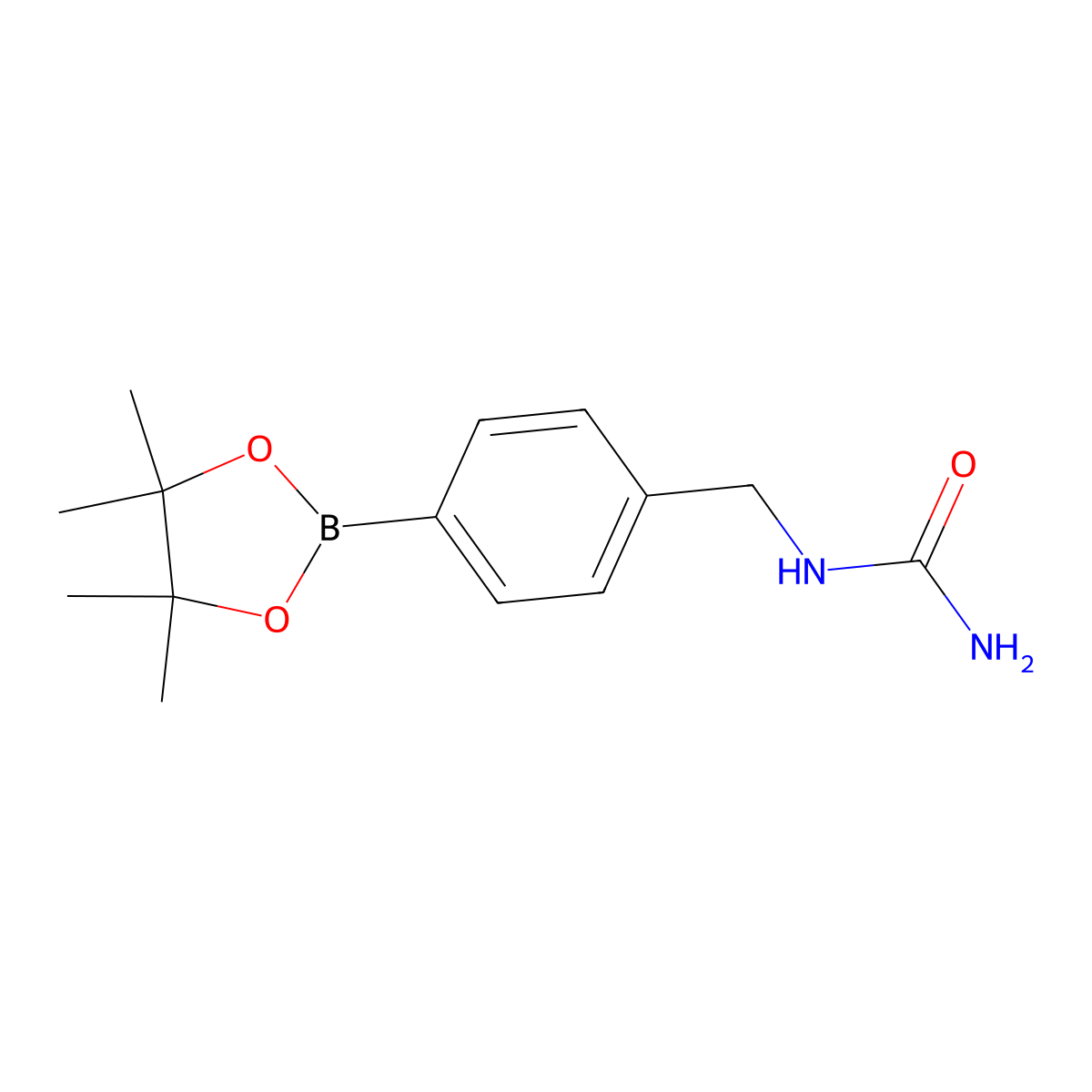 1-(4-(4,4,5,5-Tetramethyl-1,3,2-dioxaborolan-2-yl)benzyl)urea molecular structure, CAS 2246682-16-4