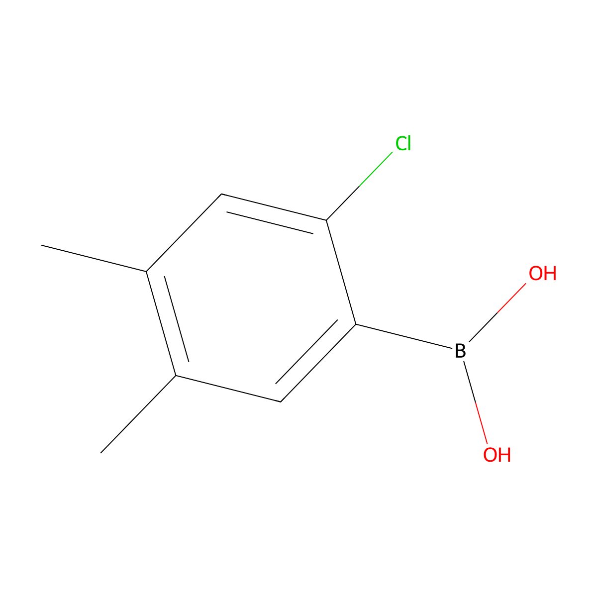 (2-Chloro-4,5-dimethylphenyl)boronic acid molecular structure, CAS 2246683-46-3