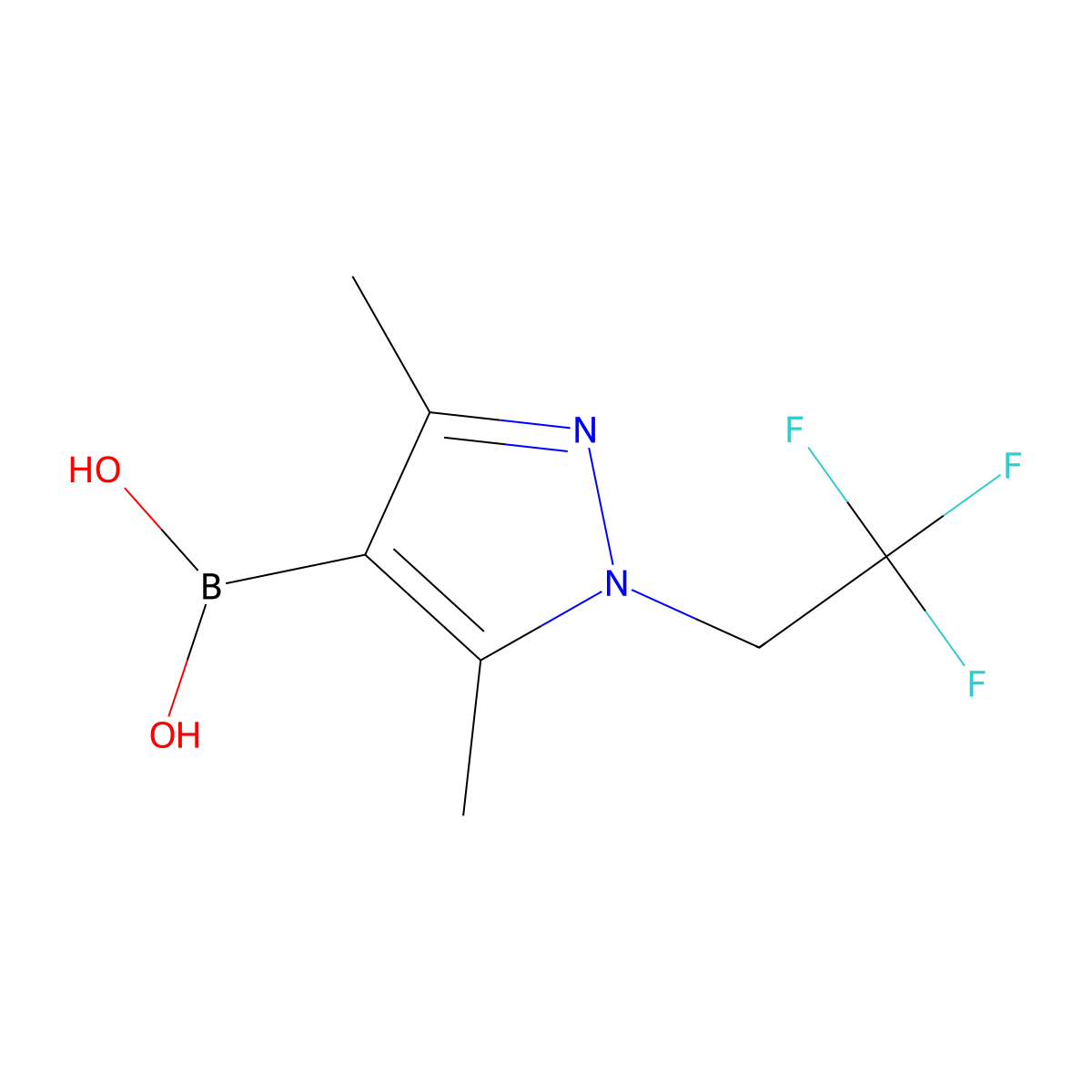3,5-Dimethyl-1-(2,2,2-trifluoroethyl)pyrazole-4-boronic Acid molecular structure, CAS 2246685-22-1
