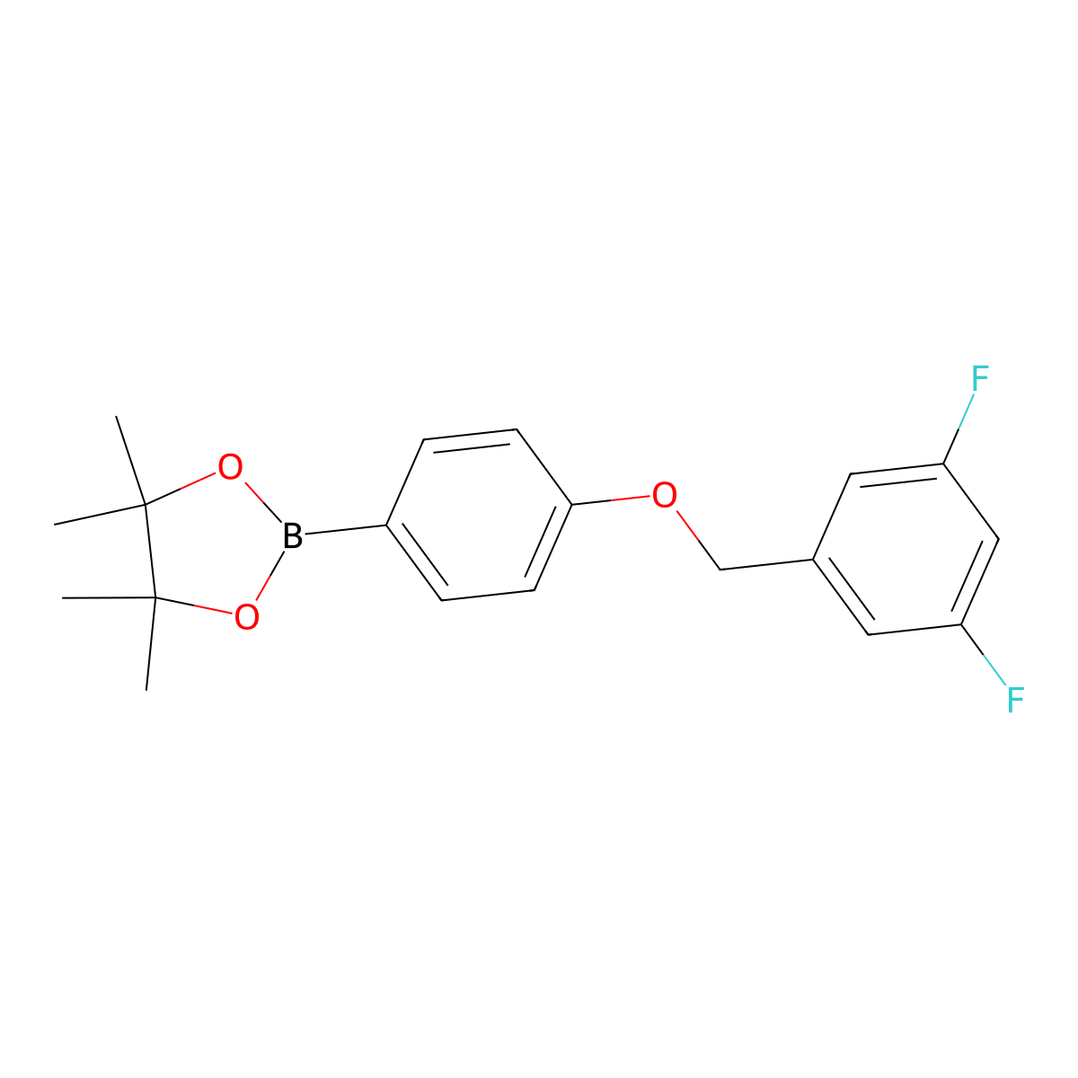 2-(4-((3,5-Difluorobenzyl)oxy)phenyl)-4,4,5,5-tetramethyl-1,3,2-dioxaborolane molecular structure, CAS 2246693-81-0