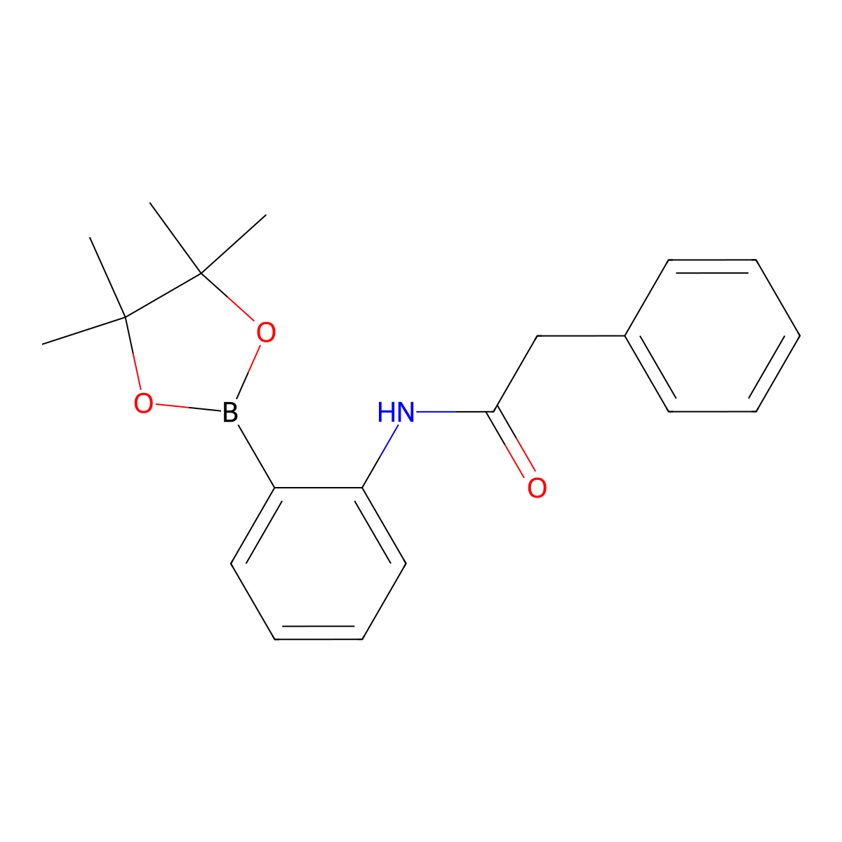 2-Phenyl-N-(2-(4,4,5,5-tetramethyl-1,3,2-dioxaborolan-2-yl)phenyl)acetamide molecular structure, CAS 2246696-13-7