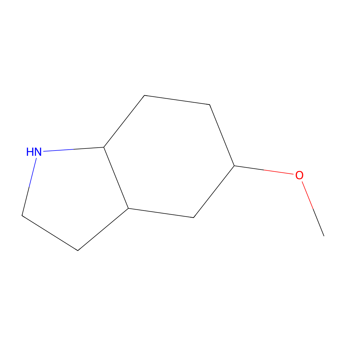 Octahydro-5-methoxy-1H-indole molecular structure, CAS 22467-43-2