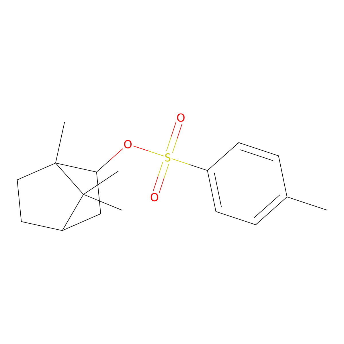 (1R,2S)-1,7,7-Trimethylbicyclo[2.2.1]heptan-2-yl 4-methylbenzenesulfonate molecular structure, CAS 22467-56-7
