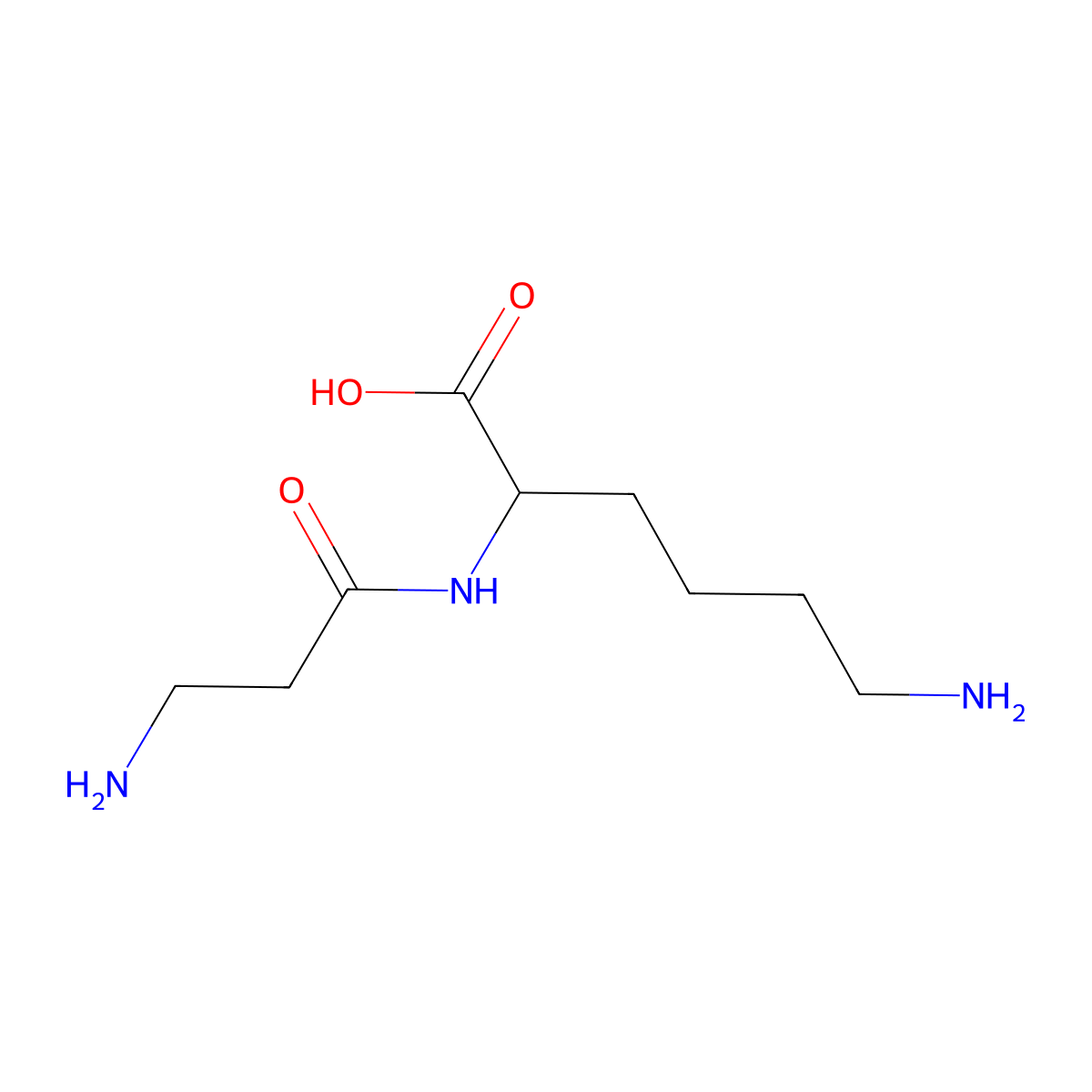 beta-alanyl-L-lysine molecular structure, CAS 22467-93-2