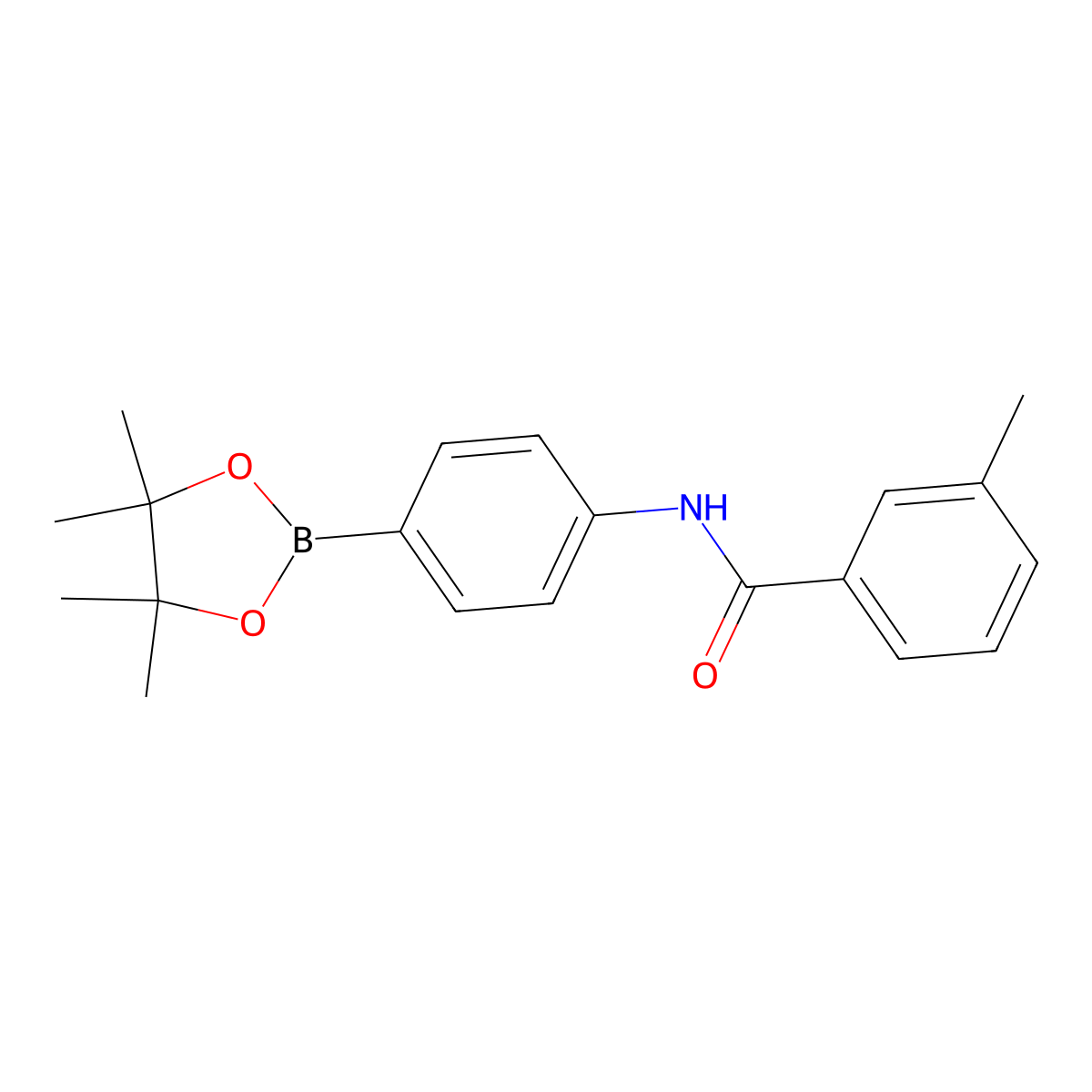 3-methyl-N-[4-(4,4,5,5-tetramethyl-1,3,2-dioxaborolan-2-yl)phenyl]Benzamide molecular structure, CAS 2246700-34-3