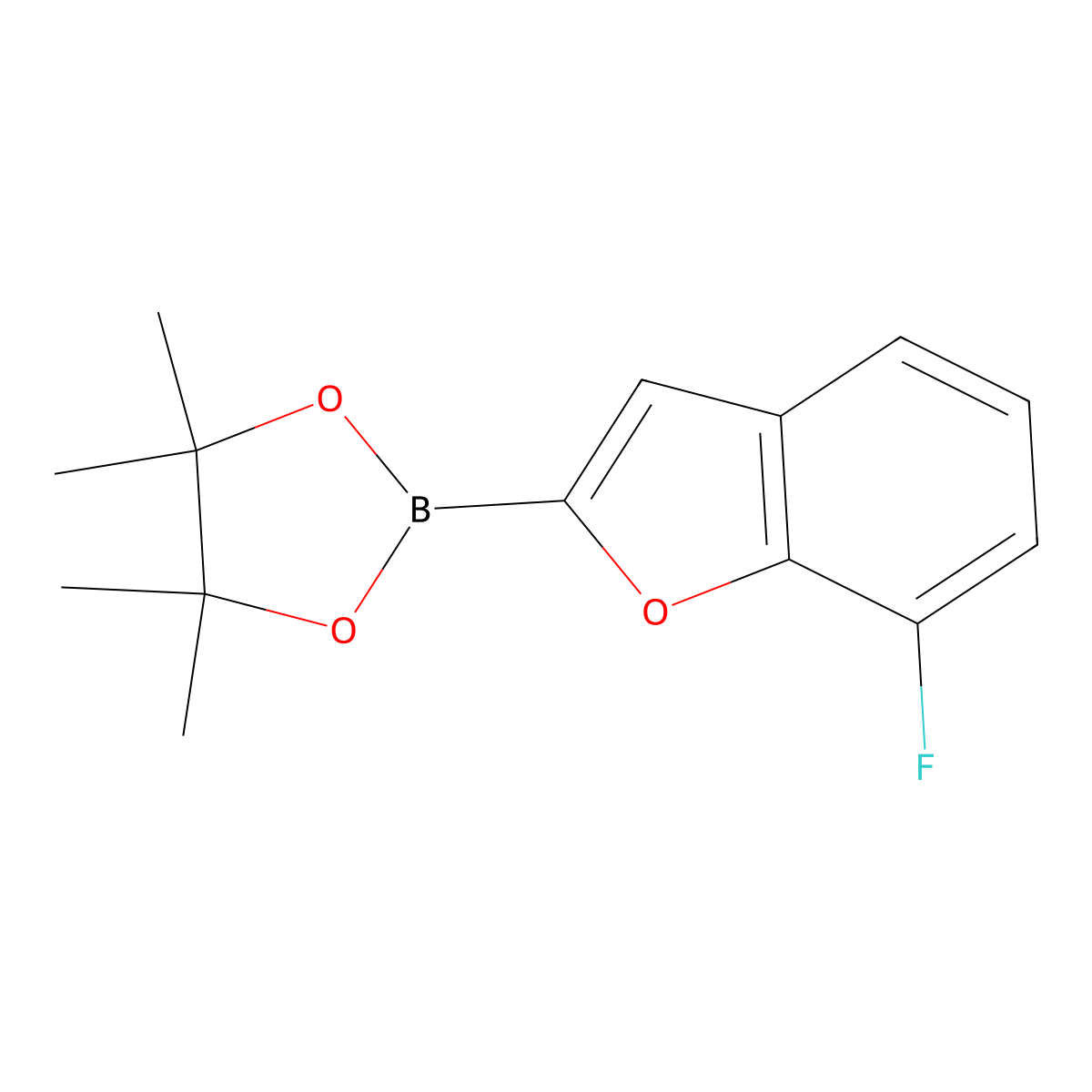 2-(7-Fluoro-1-benzofuran-2-yl)-4,4,5,5-tetramethyl-1,3,2-dioxaborolane molecular structure, CAS 2246704-73-2