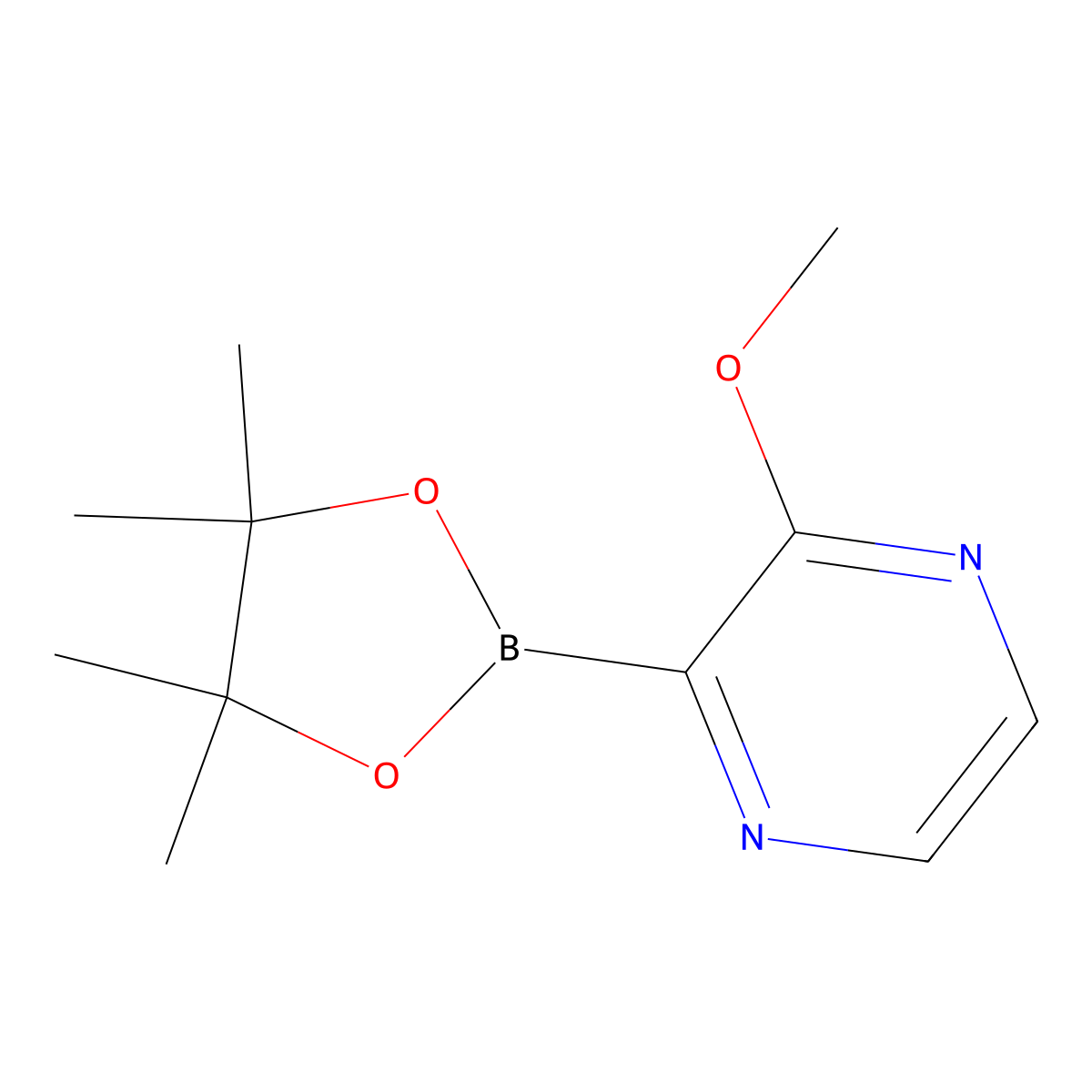 2-Methoxy-3-(tetramethyl-1,3,2-dioxaborolan-2-yl)pyrazine molecular structure, CAS 2246704-79-8
