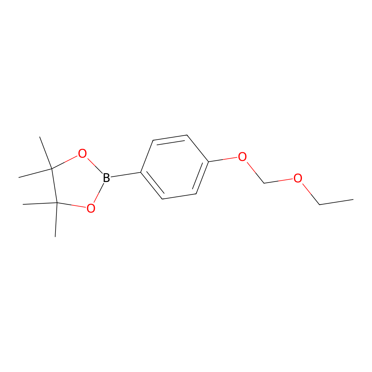 2-(4-(Ethoxymethoxy)phenyl)-4,4,5,5-tetramethyl-1,3,2-dioxaborolane molecular structure, CAS 2246705-65-5